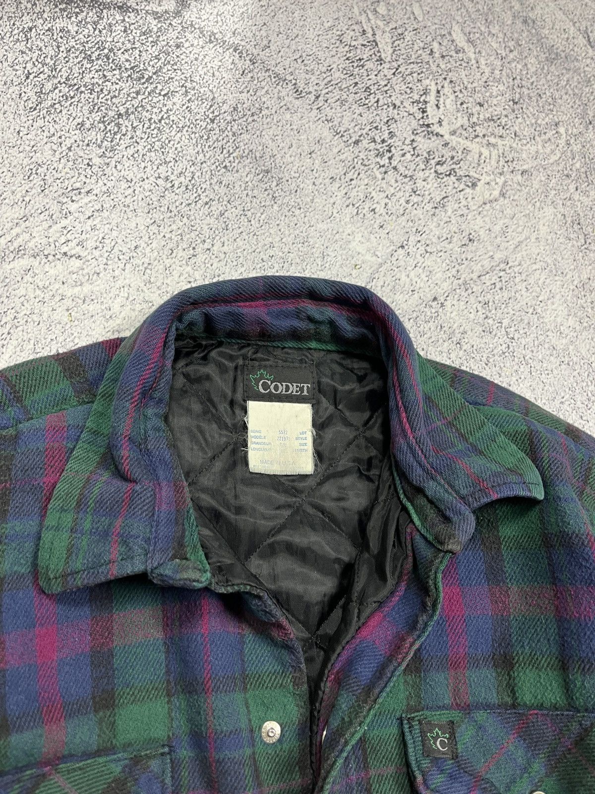 Flannel × Vintage Vintage 90’s Codet Made in USA Flannel Plaid Shirt Jacket Size US L / EU 52-54 / 3 - 7 Thumbnail