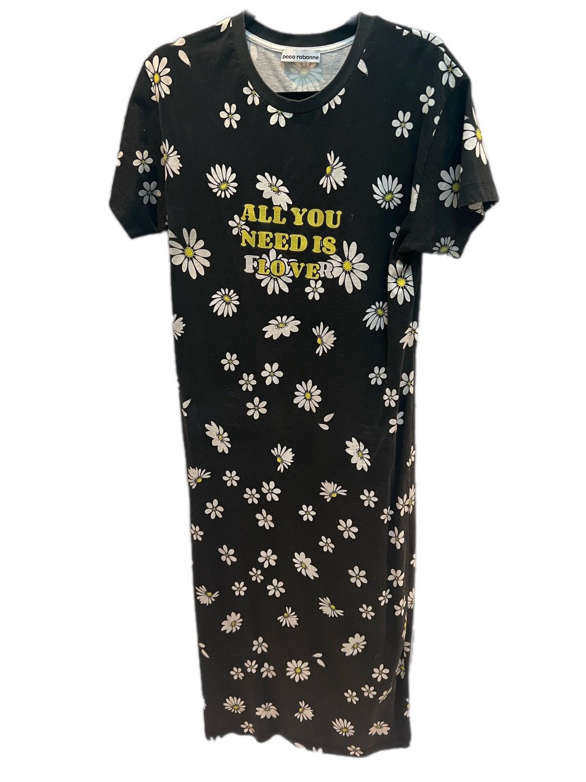 Paco Rabanne RABANNE SSENSE Exclusive Black Capsule Daisy Print Dress 40 Size S / US 4 / IT 40 - 4 Thumbnail