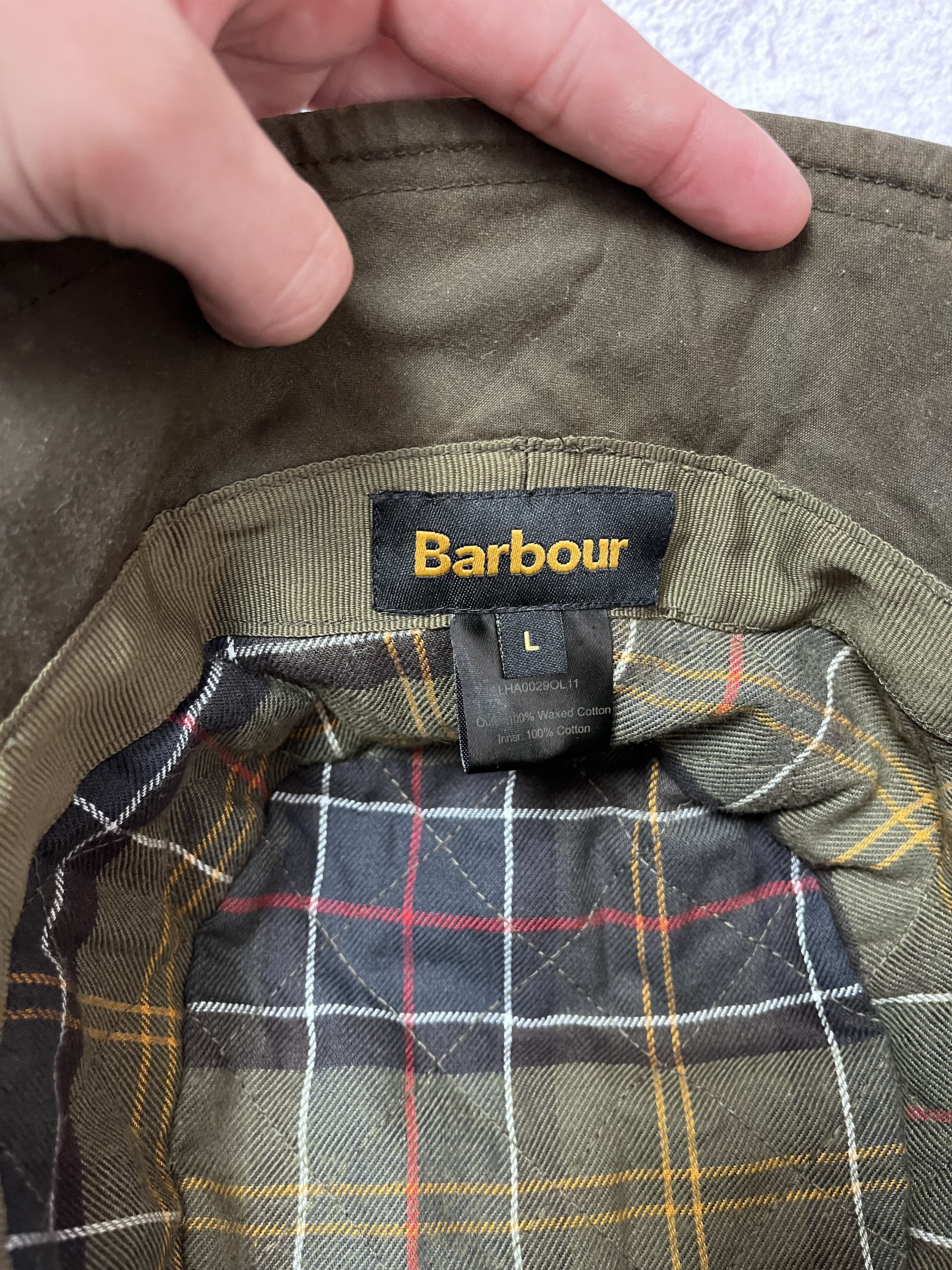Barbour × Vintage Vinathe unisex headdress Barbour wax size L Size ONE SIZE - 3 Thumbnail