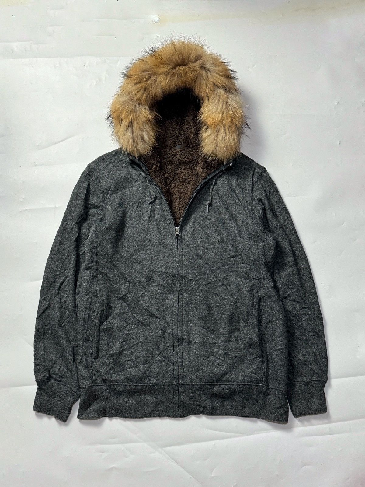Uniqlo Fur Hoodie Sherpa Uniqlo Japanese Style Size US L / EU 52-54 / 3 - 4 Thumbnail