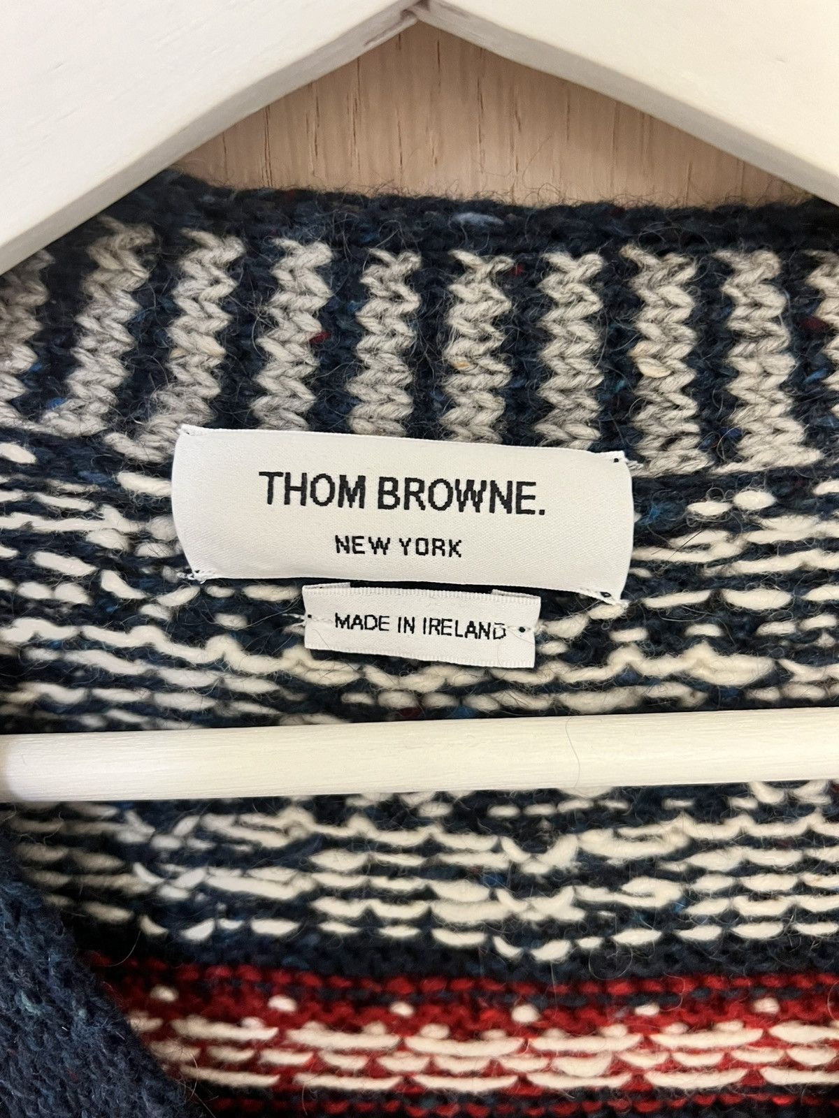 Thom Browne Thom Browne Dog Intarsia Fair Isle Knit Cardigan – Size 4 Size US L / EU 52-54 / 3 - 4 Thumbnail