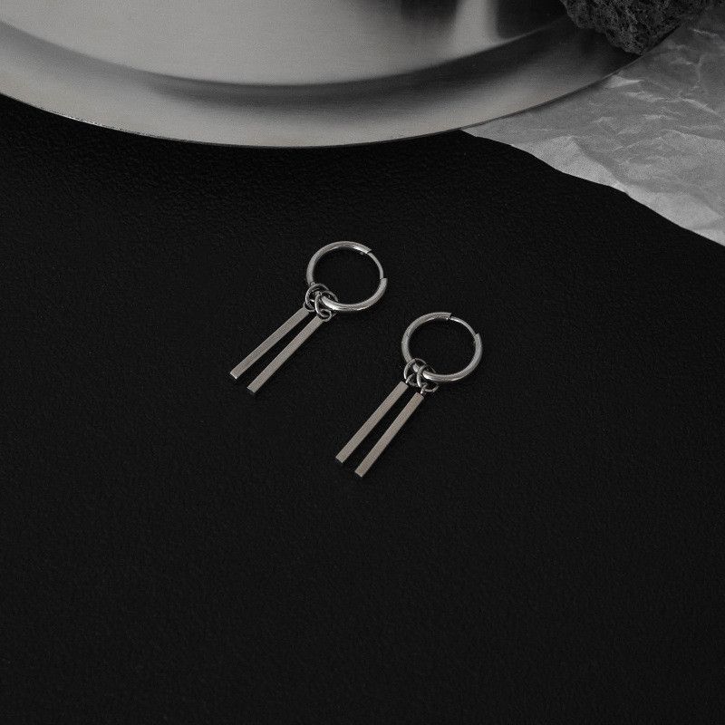 Jewelry × Sterling Silver New Design Earrings One Pairs Chrome Jewelry Size ONE SIZE - 2 Thumbnail