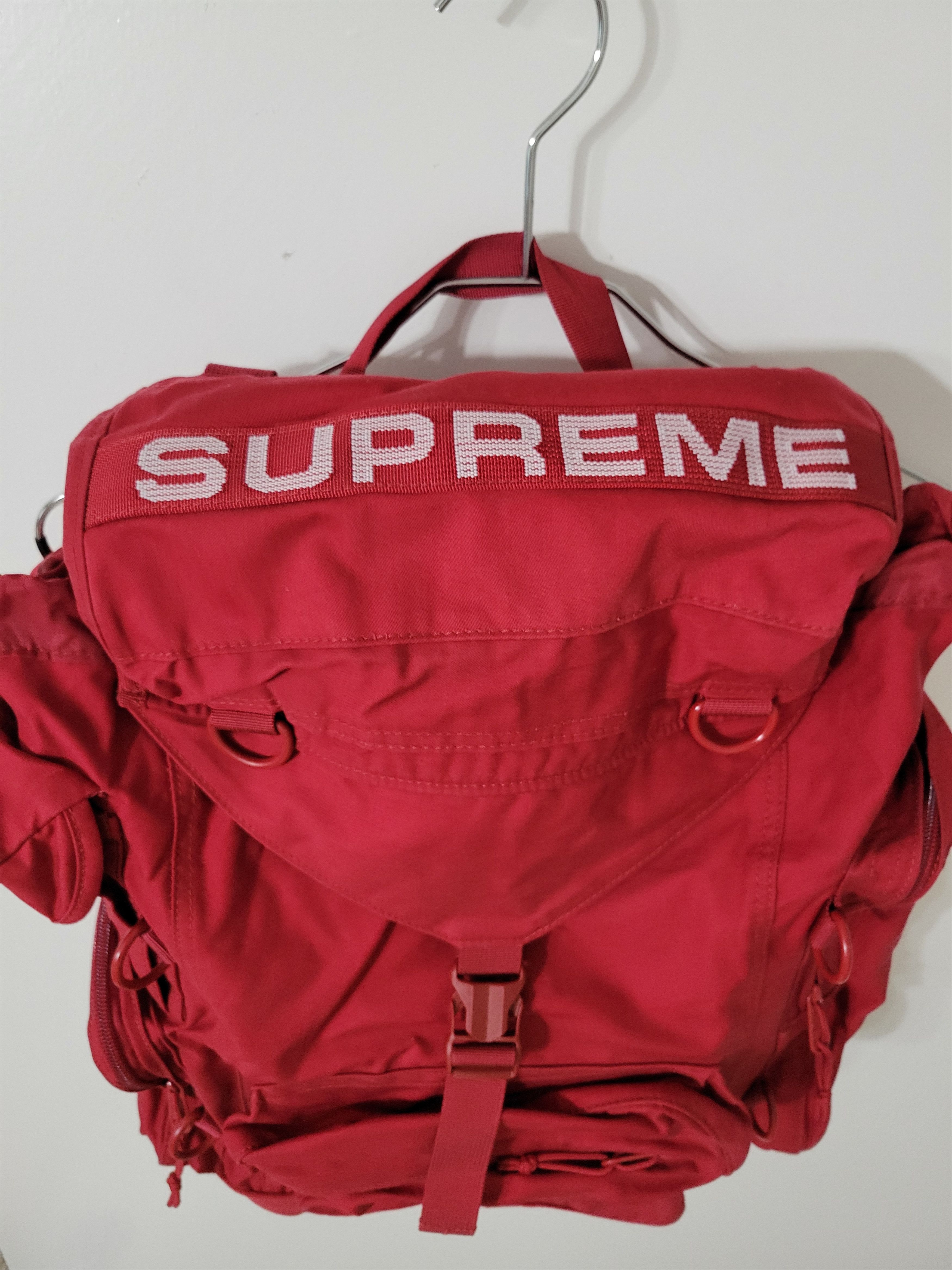 Supreme SS23 Field backpack red | Grailed
