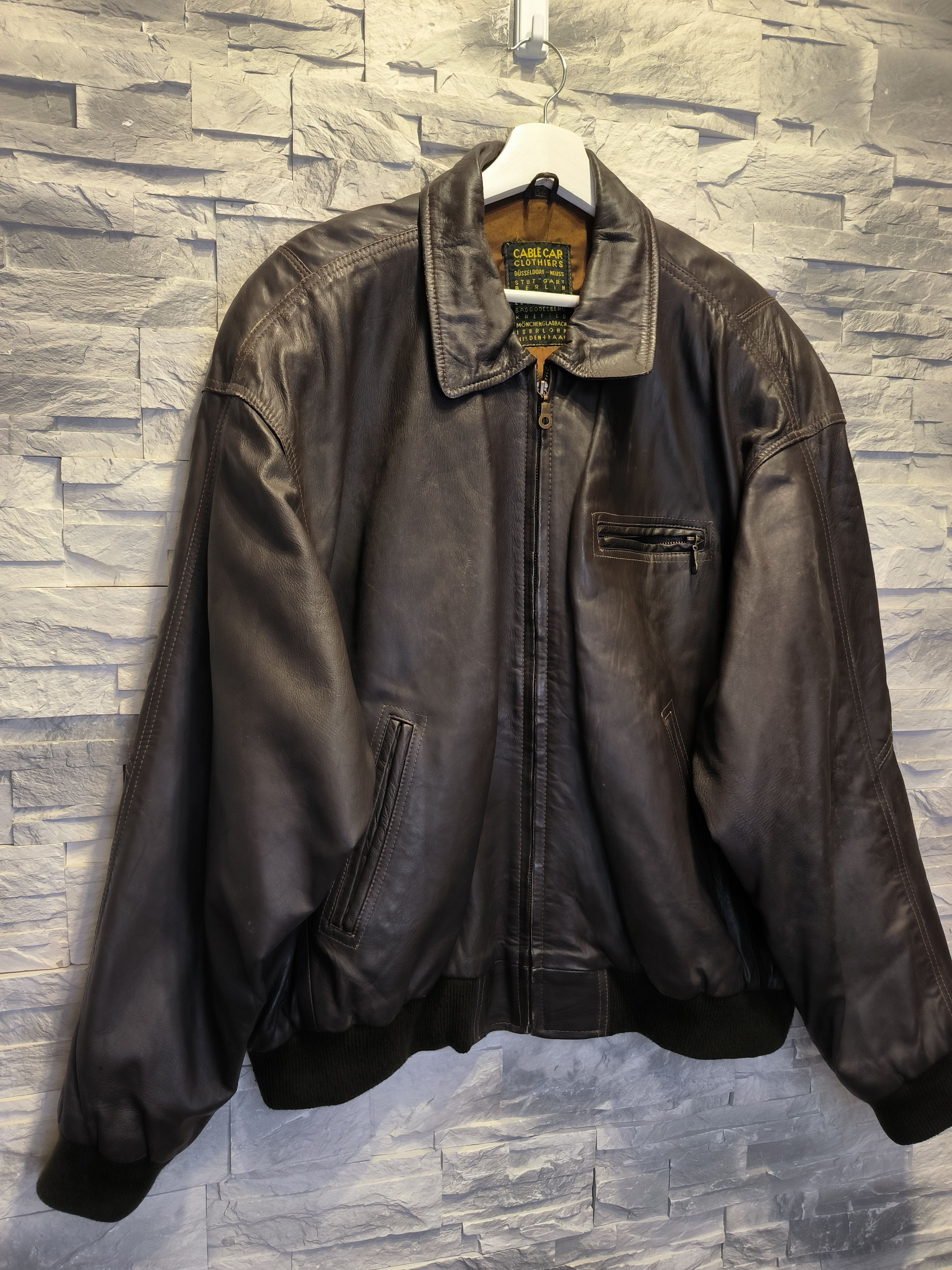 Other × Vintage Vintage Leather Brown Jacket Size US XL / EU 56 / 4 - 2 Thumbnail