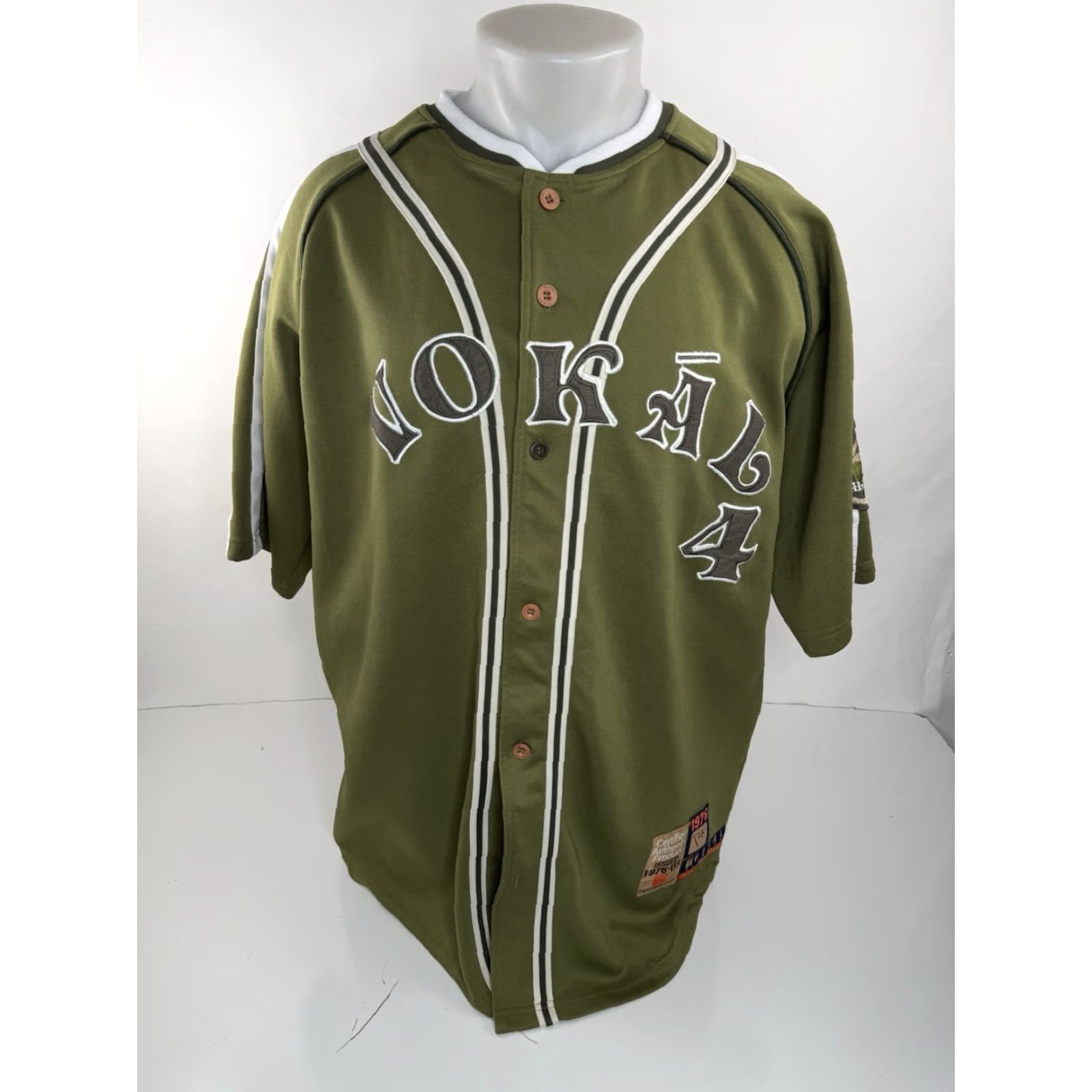 Vintage VOKAL 90s Y2K Embroidered Baseball Jersey Mens XL Green Stitched Casual Activewear Size US XL / EU 56 / 4 - 2 Thumbnail