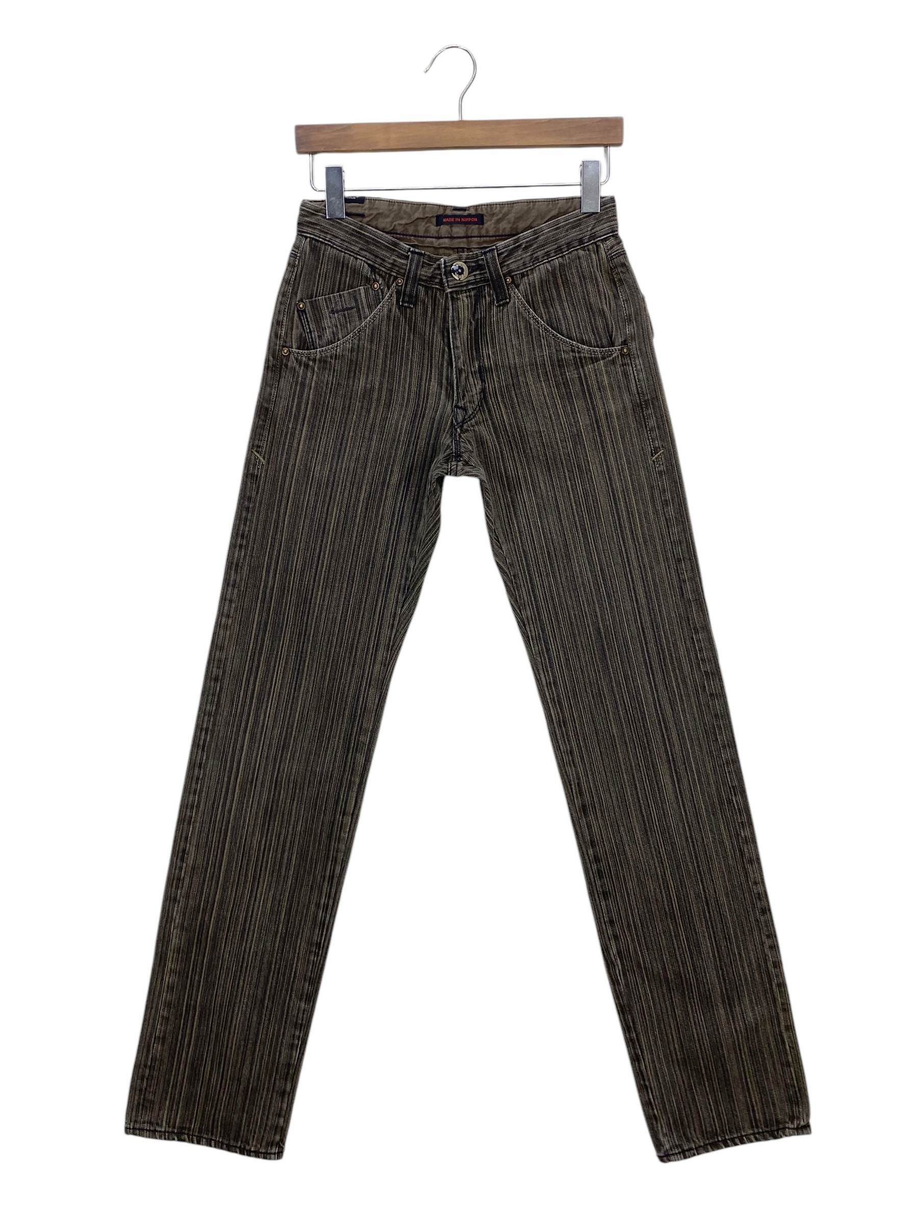 Japanese Brand Blueway Jeans Stripes Hickory Jeans Size US 28 / EU 44 - 2 Thumbnail