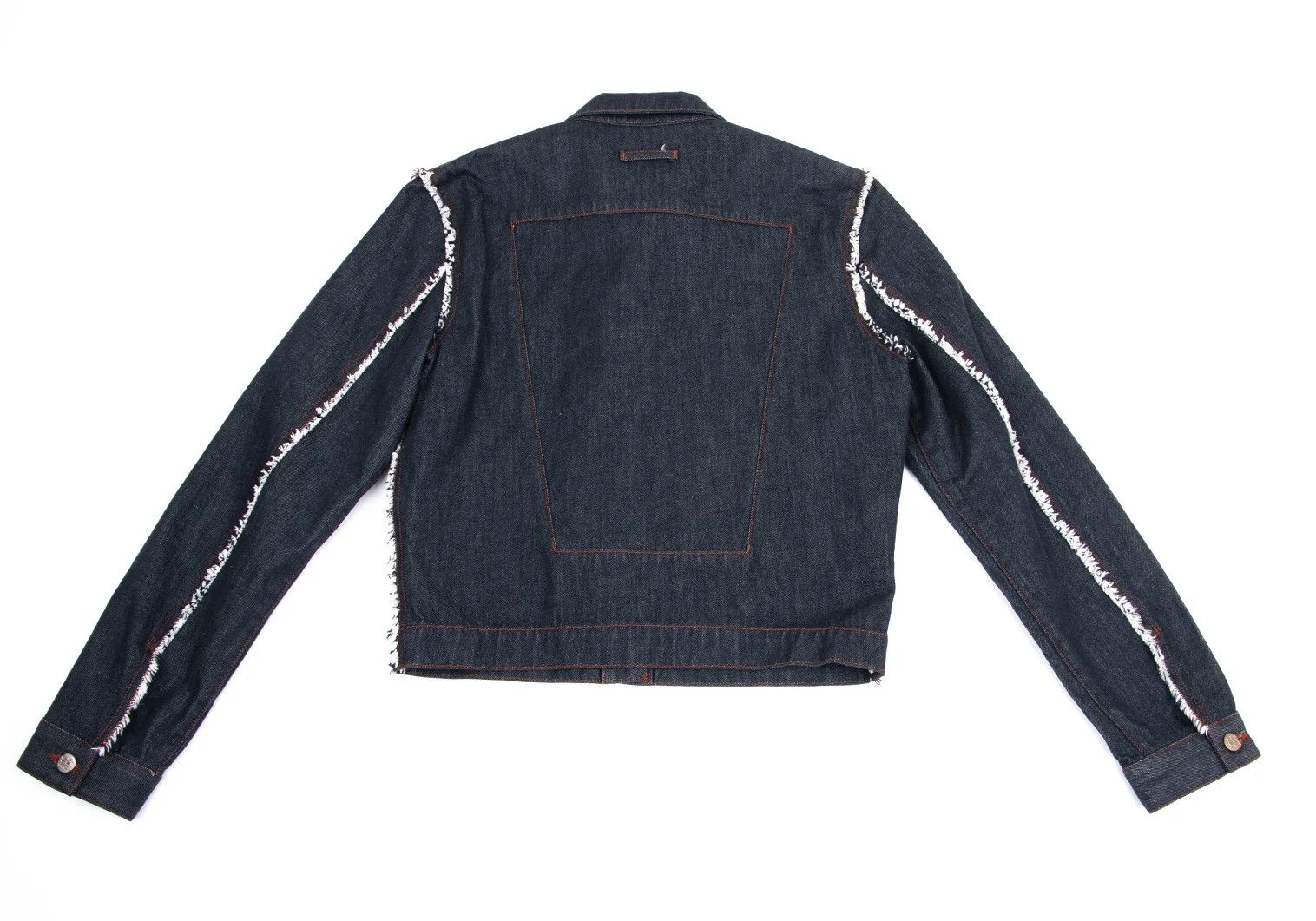 Jean Paul Gaultier Frayed Denim Trucker Jacket in Indigo 50 Size US M / EU 48-50 / 2 - 13 Thumbnail