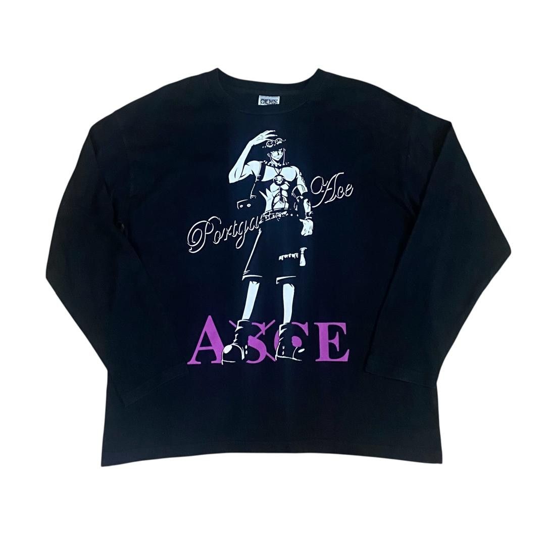 One Piece Vintage One Piece Portgas D Ace Long Sleeve Shirt Size US XXL / EU 58 / 5 - 1 Thumbnail