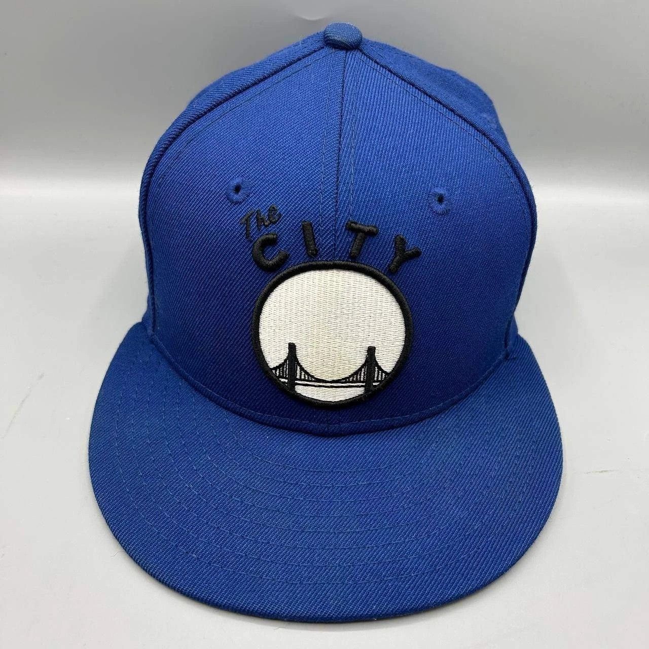 New Era Golden State Warriors GSW Hat Men 7 Blue NBA Fitted Cap Wool Size ONE SIZE - 1 Thumbnail