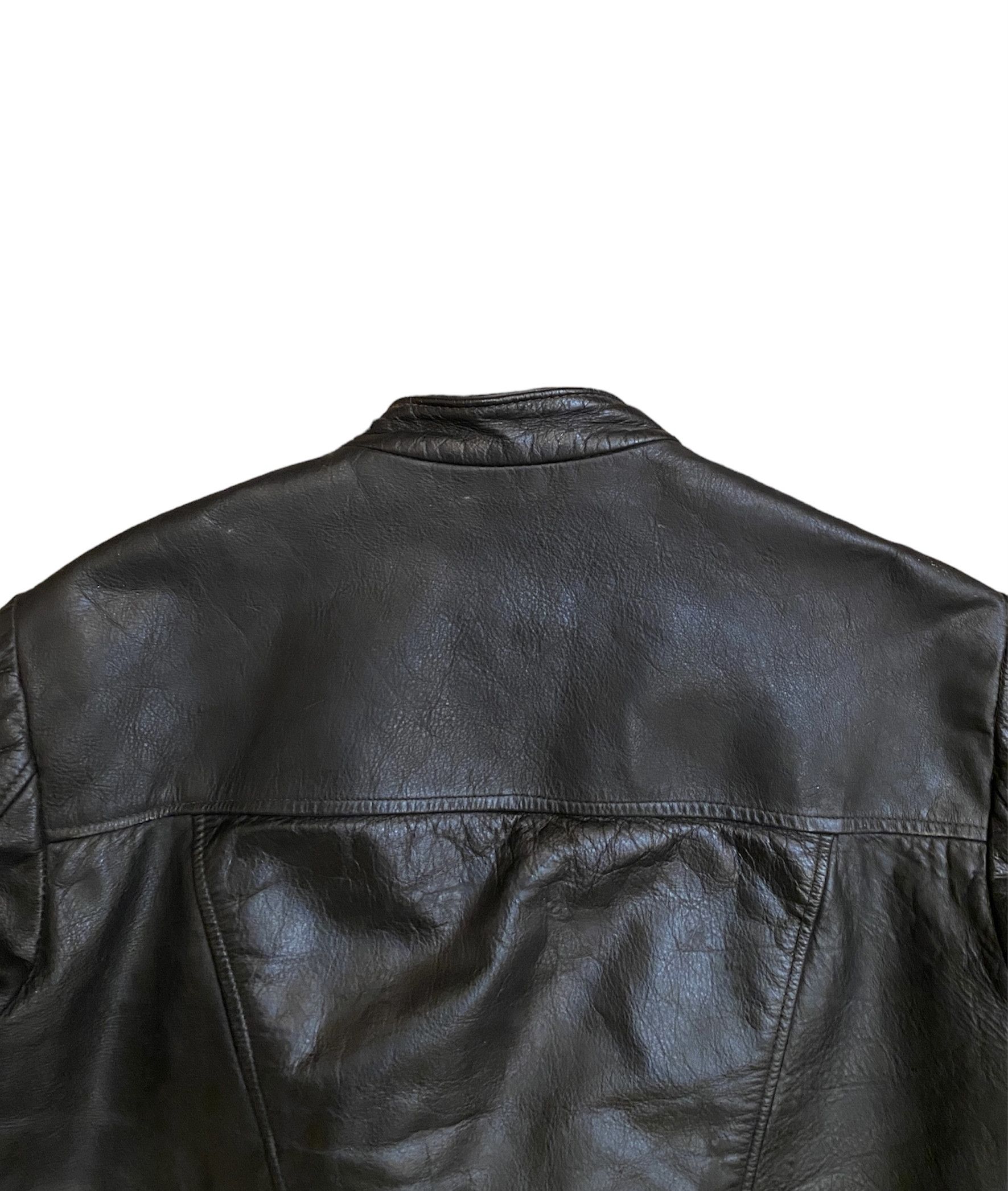 Vintage Rare Vintage UK 80s Wolf Leathers Biker Jacket Cafe Racer Size US L / EU 52-54 / 3 - 8 Thumbnail