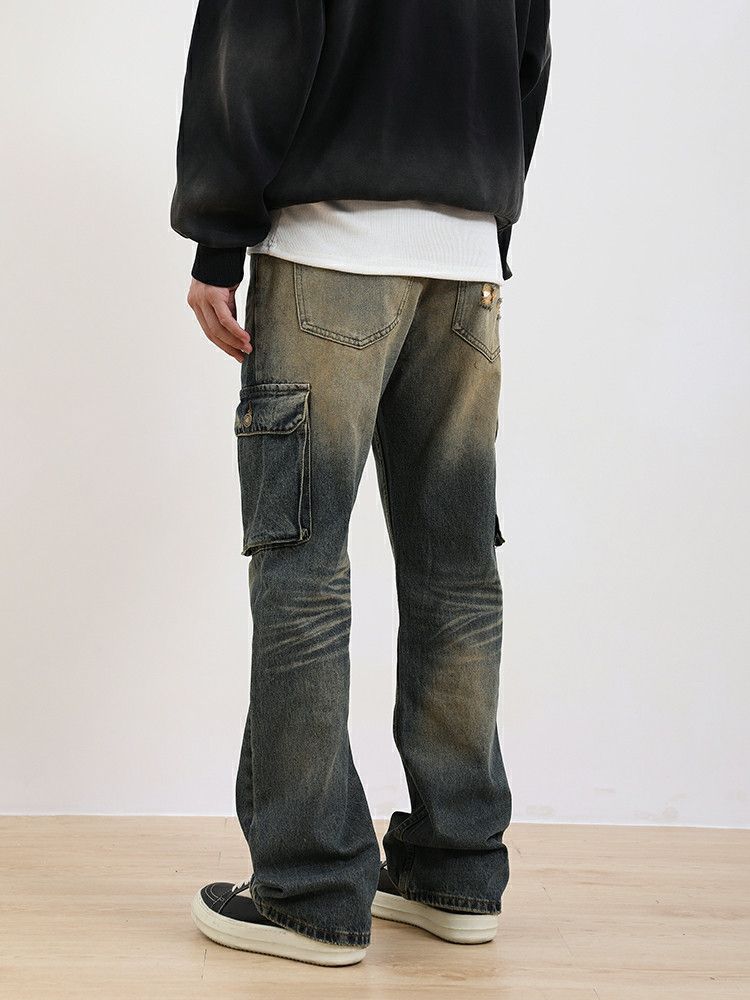 washed faded damaged grunge jeans