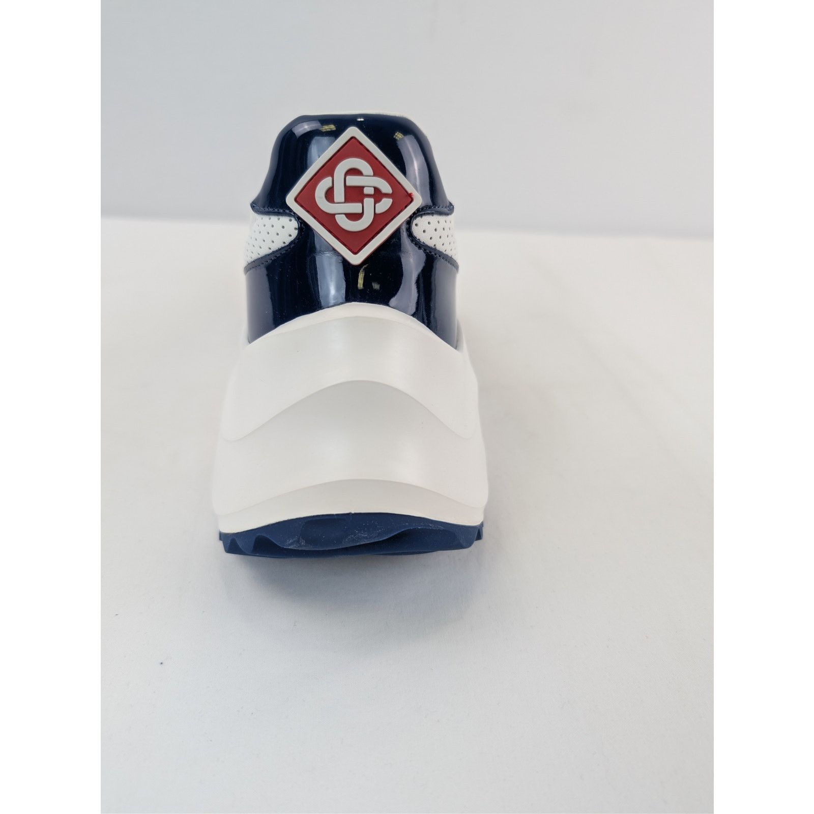 Casablanca o1rshd1 Leather Mens Atlantis Sneaker in White / Navy Size US 9.5 / EU 42-43 - 17 Thumbnail
