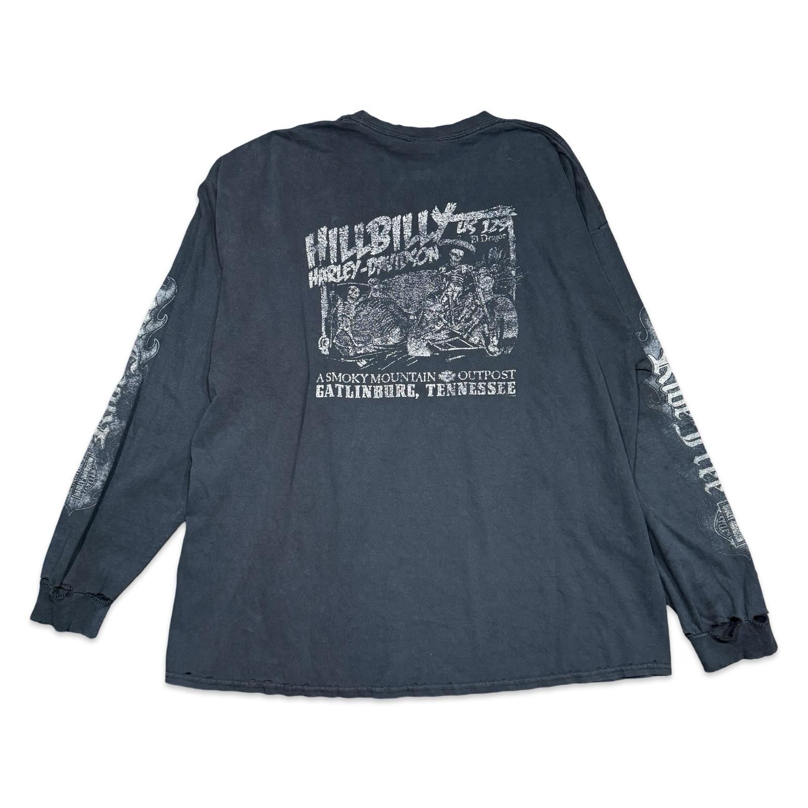 Harley Davidson Harley-Davidson Motorcycles Grunge Long Sleeve Graphic Tee Size US XXL / EU 58 / 5 - 2 Thumbnail