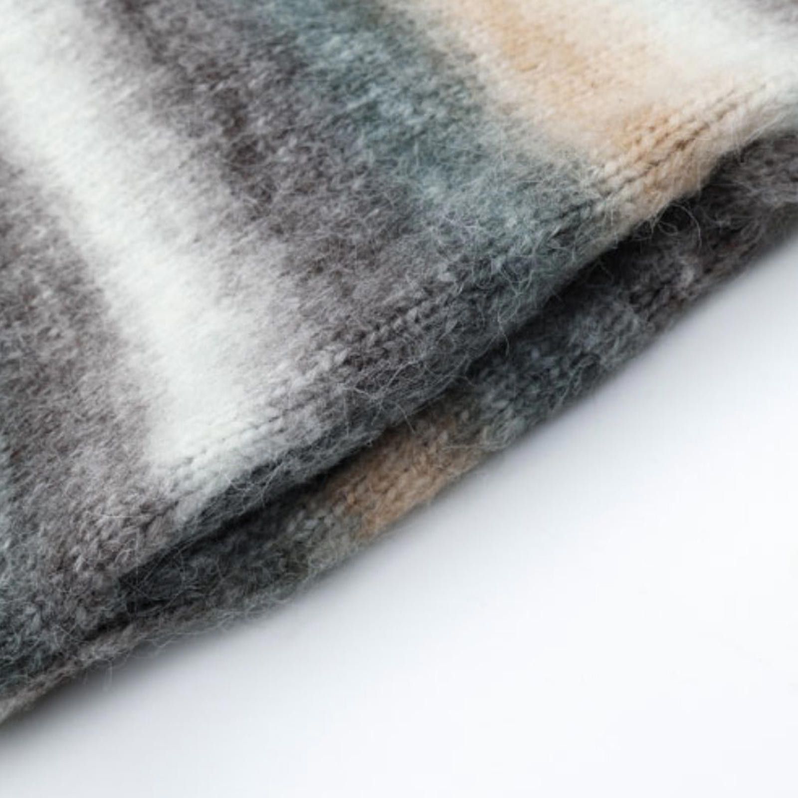 Other Spectrum Gradient-Stripe Knitted Hoodie - Wool Blend Size US M / EU 48-50 / 2 - 12 Thumbnail