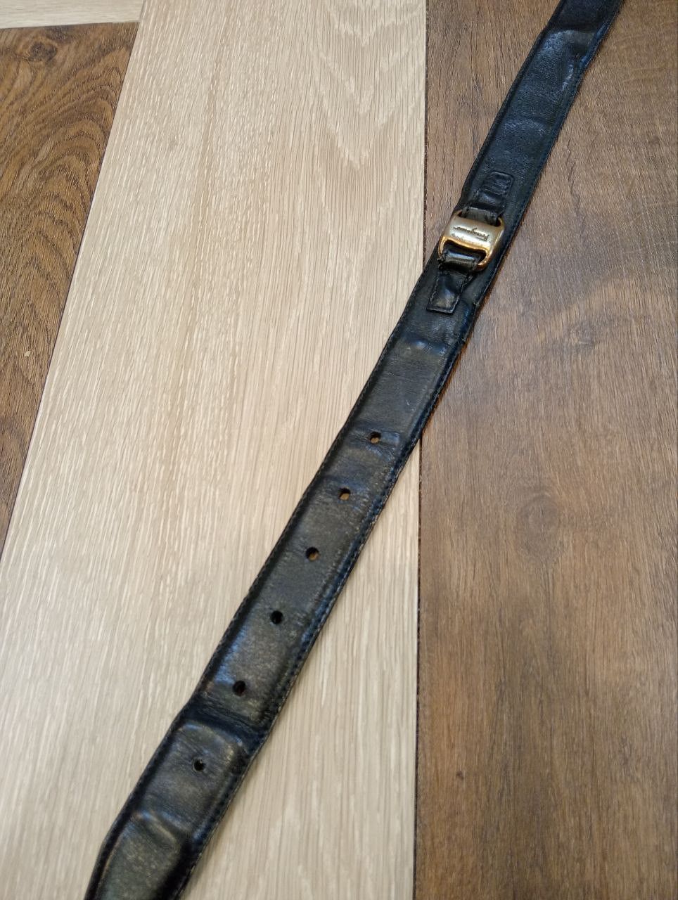 Salvatore Ferragamo VINTAGE SALVATORE FERRAGAMO LEATHER BELT - BLACK Size ONE SIZE - 10 Thumbnail
