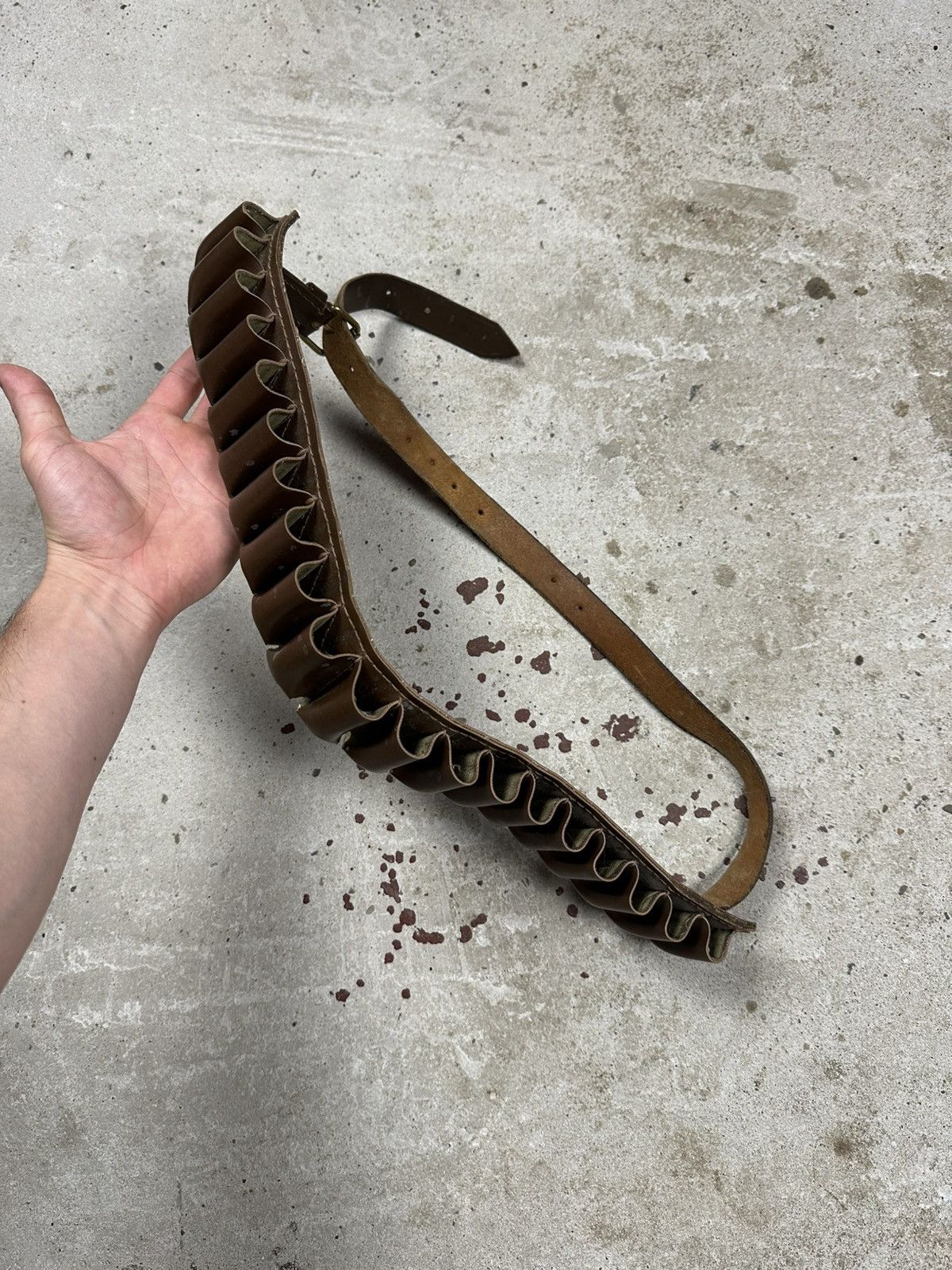 Vintage Vintage Brown Leather Ammo Bullet Cartridge Belt Made in Ger Size ONE SIZE - 1 Thumbnail