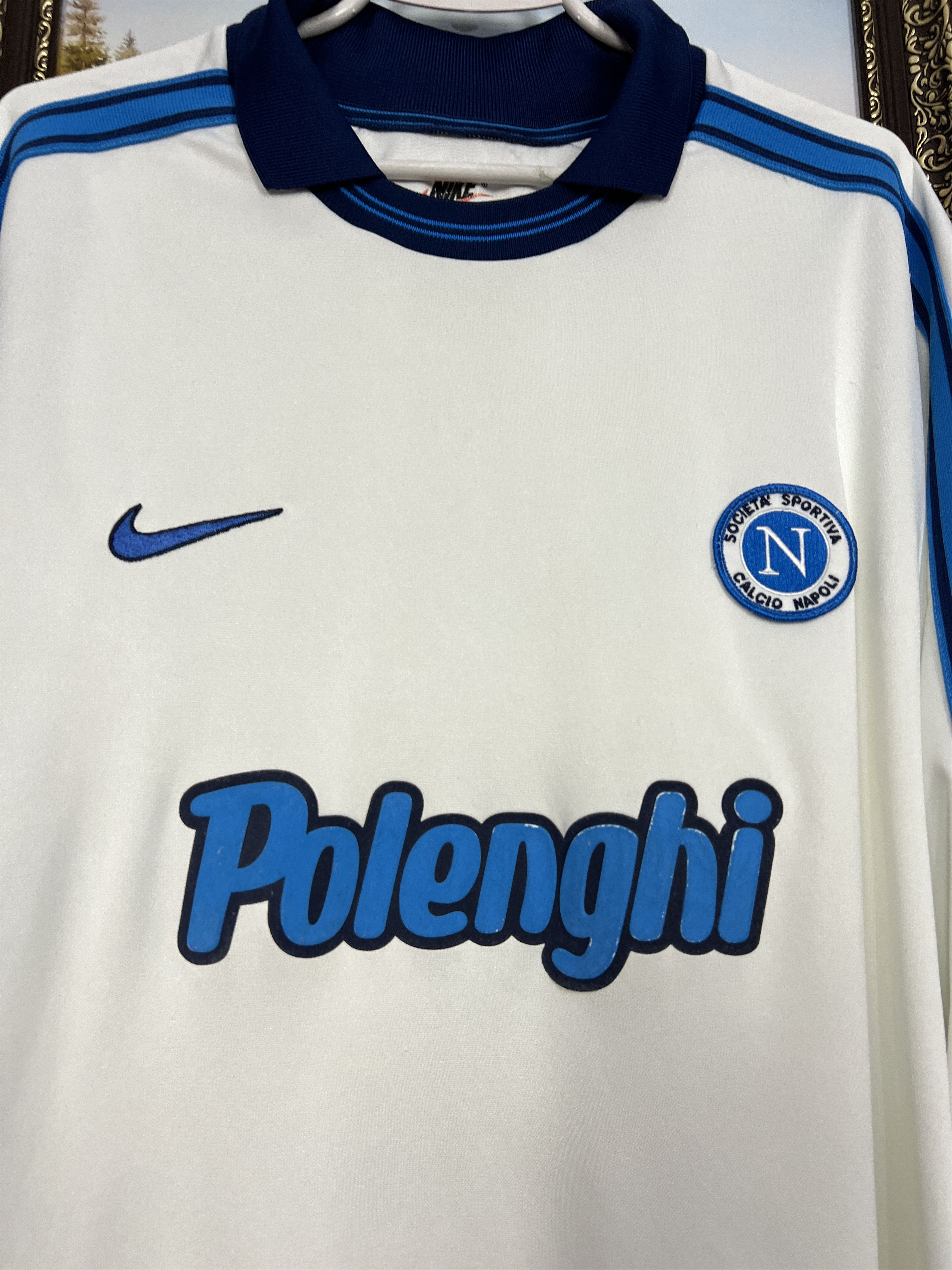 Nike Napoli football shirt Soccer Long Sleeve Maglia Jersey Size US XL / EU 56 / 4 - 3 Thumbnail