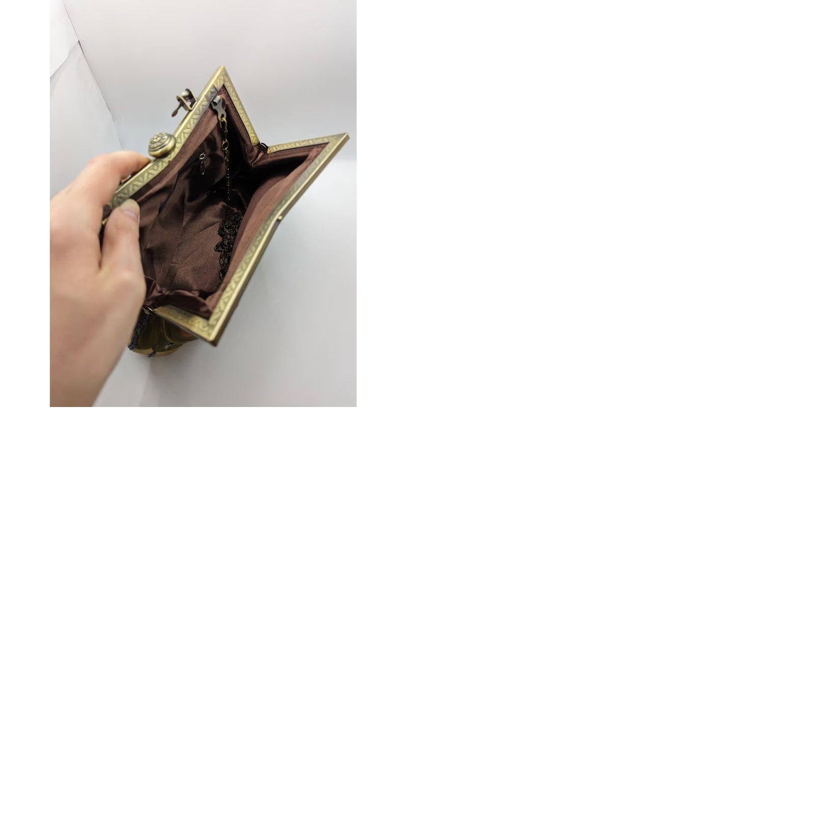 Vintage Leko London Womens Floral Clutch Bag Chain Handle Size ONE SIZE - 10 Thumbnail