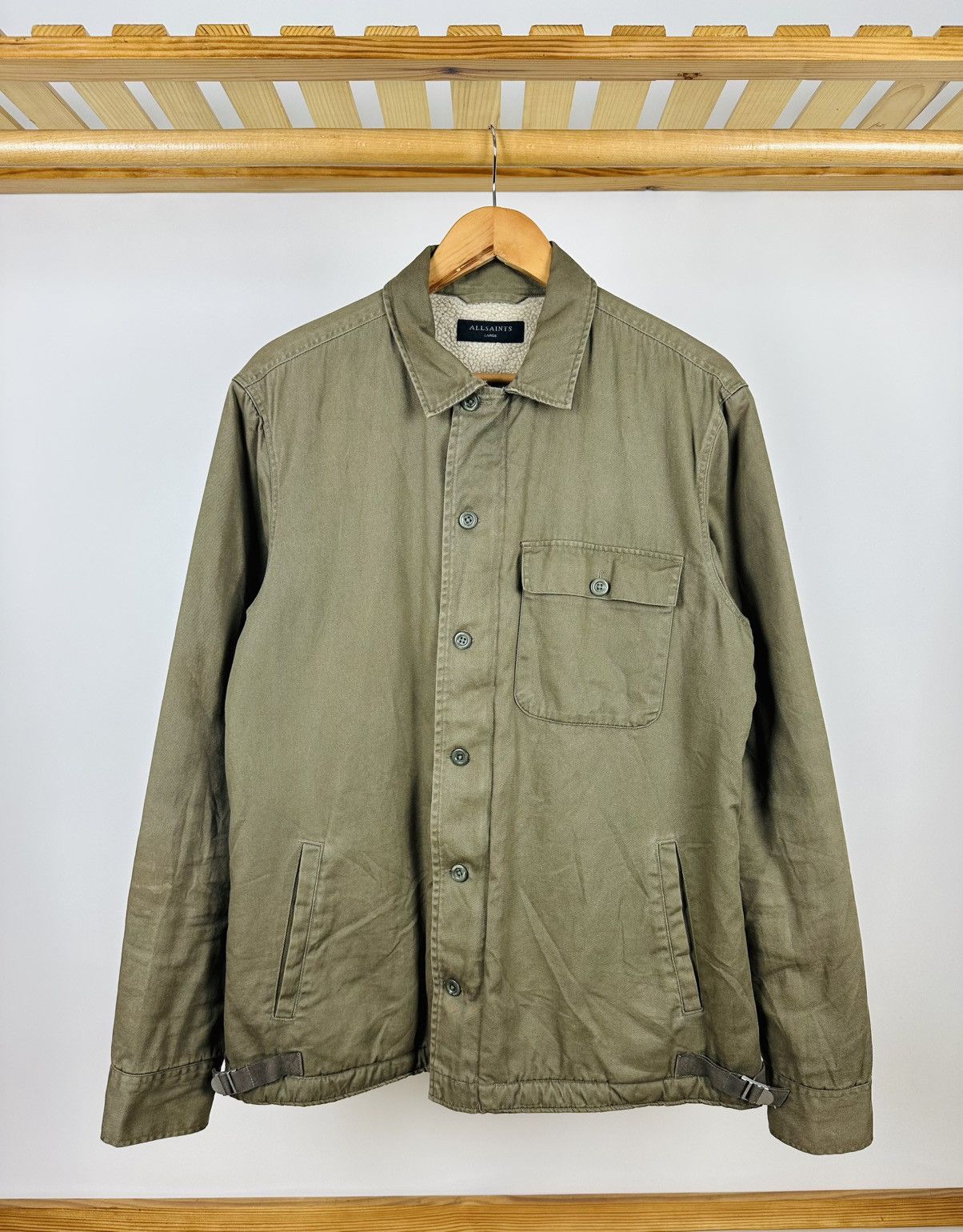 Allsaints ALLSAINTS Deck Shirt Military Work Jacket Men's Size L Size US L / EU 52-54 / 3 - 1 Thumbnail
