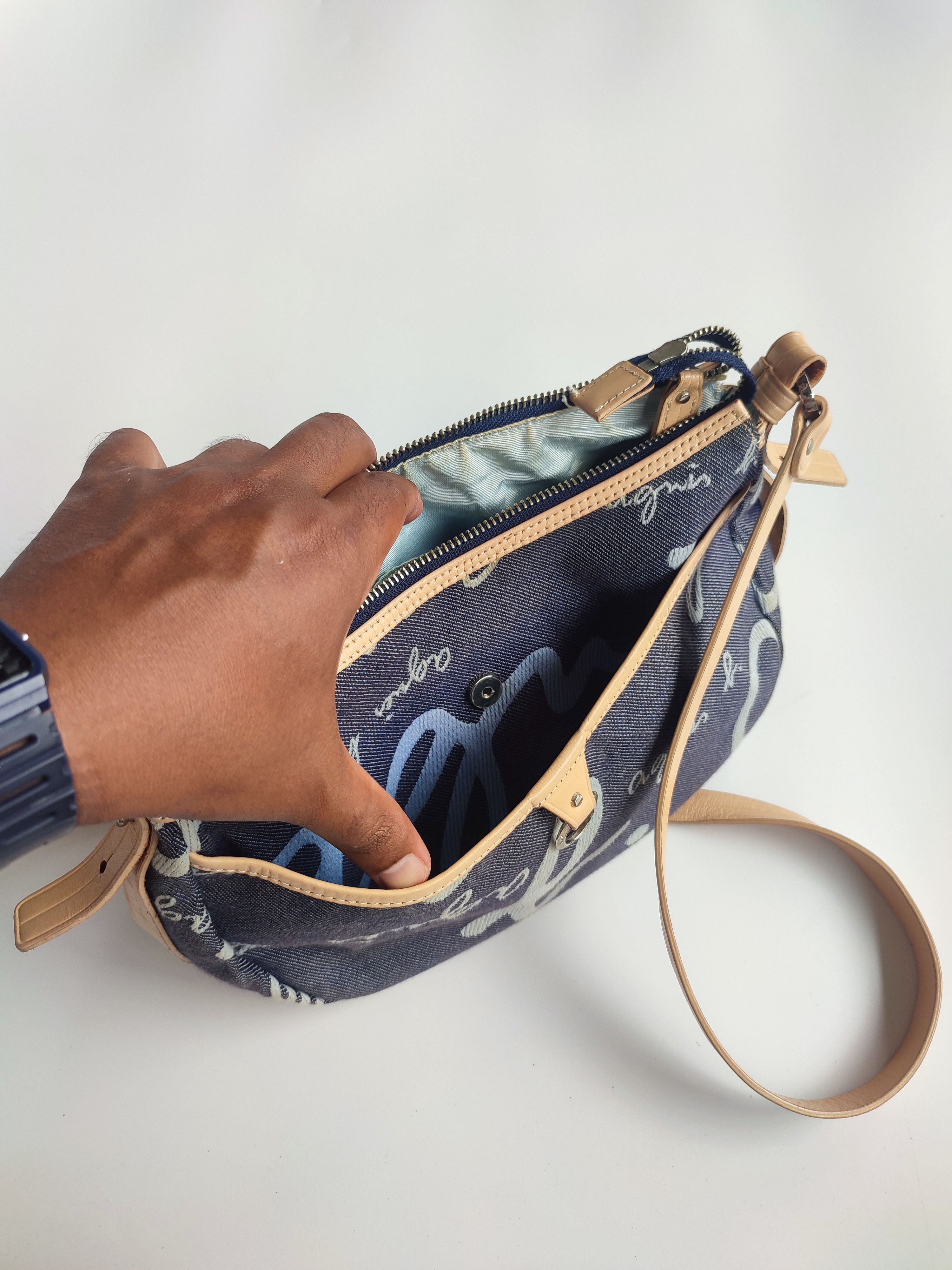 agnes b. AGNES B DENIM CROSSBODY BAG Size ONE SIZE - 13 Thumbnail