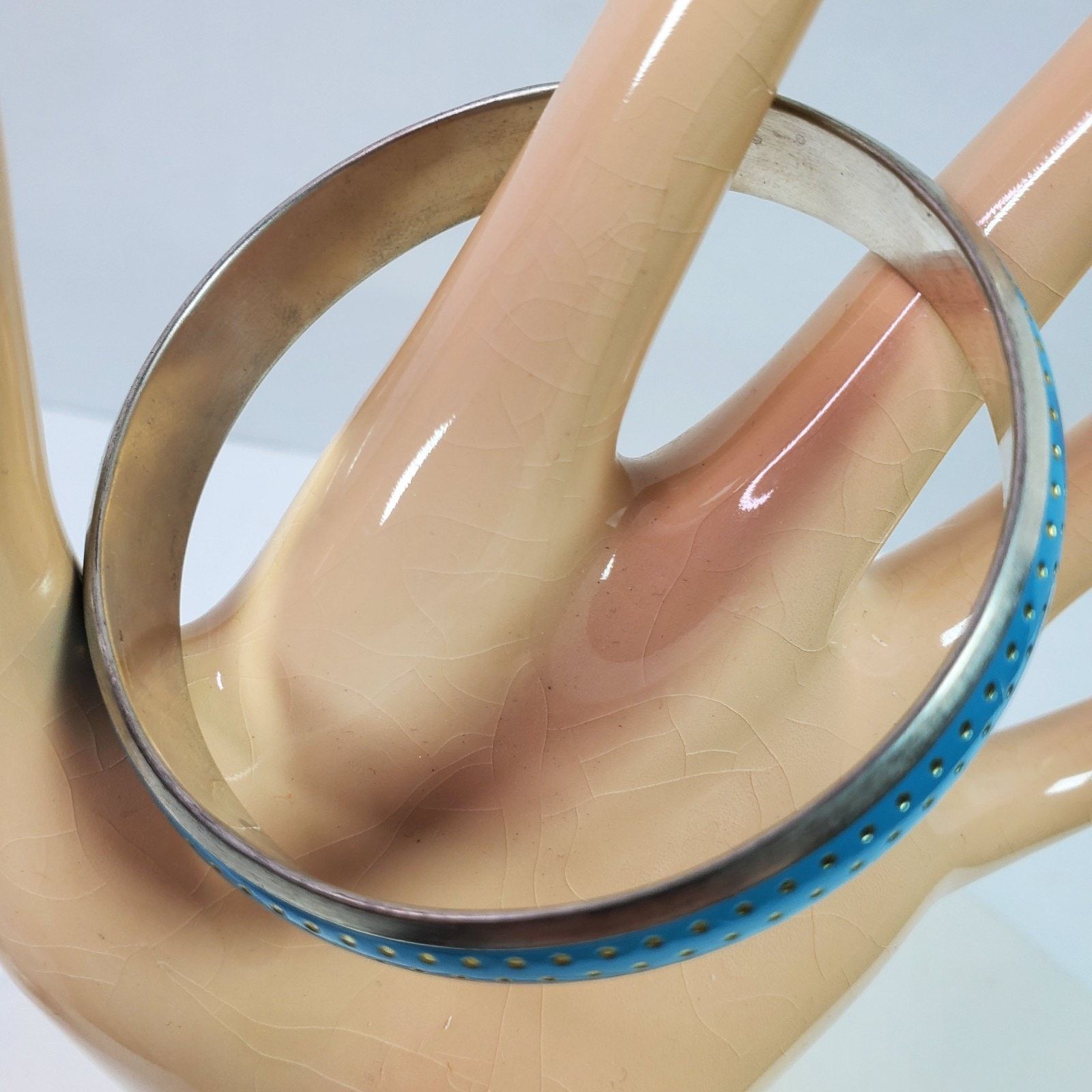 The Unbranded Brand Casual Career Silver Tone w/ Blue Bangle NOS Size ONE SIZE - 2 Thumbnail