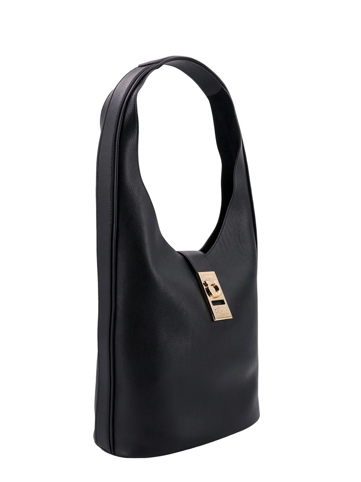 Salvatore Ferragamo o1s1rm0924 Size: OS / Leather Large Hobo Bag in Black Size ONE SIZE - 3 Thumbnail