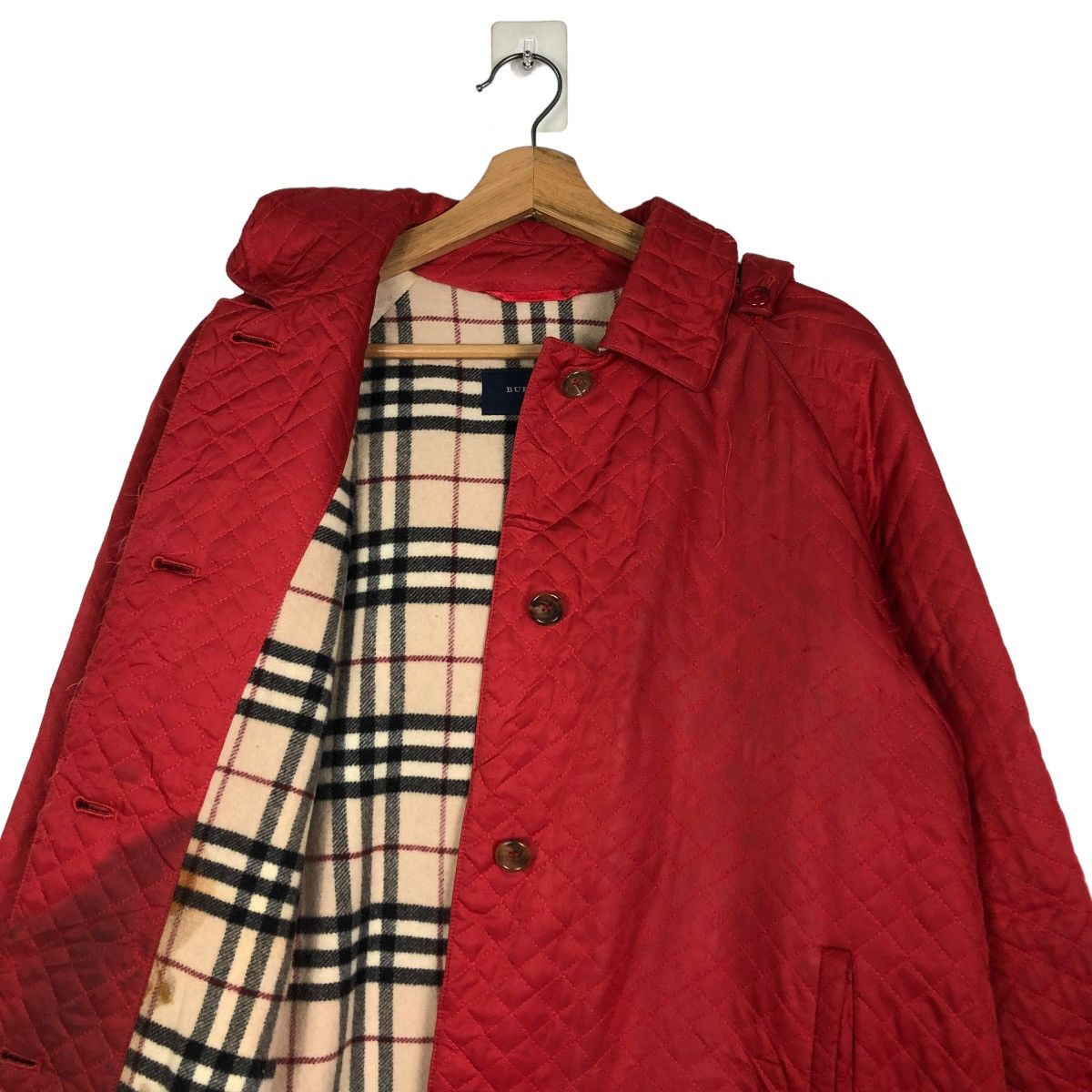 Burberry 🔥VINTAGE QUILTED BUTTON BURBERRY LONDON NOVA CHECK LINING Size US M / EU 48-50 / 2 - 13 Thumbnail