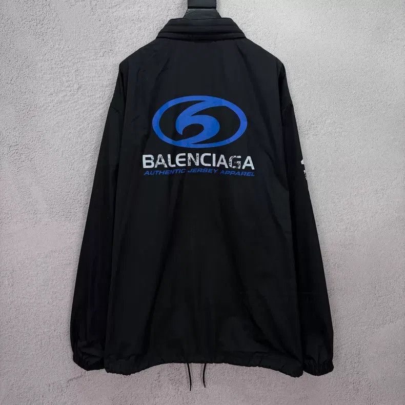 Balenciaga Balenciaga Logo Printed Surfing Coach Windbreaker Jacket Size US M / EU 48-50 / 2 - 2 Thumbnail