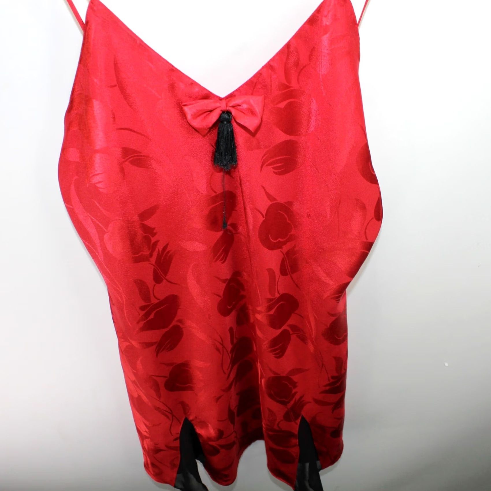 Victoria's Secret VINTAGE Victoria's Secret Night Gown Womens Medium Polyester Sleepwear Pullover Sleeveless Red 90s Size M / US 6-8 / IT 42-44 - 5 Thumbnail