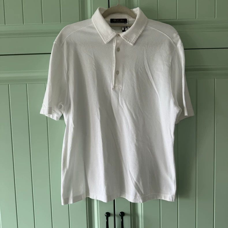 LORO PIANA White short-sleeved polo shirt