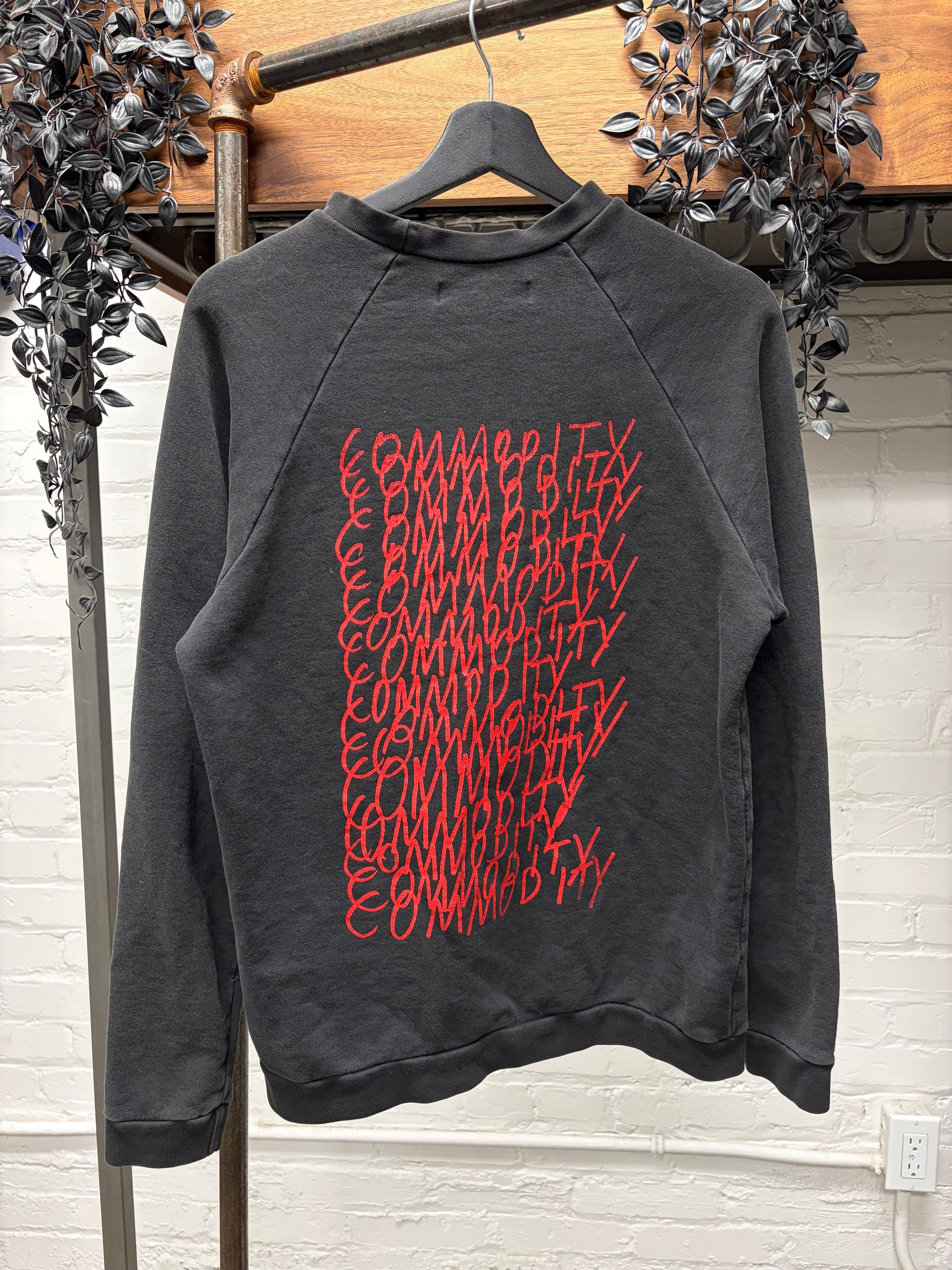 Raf Simons SS2003 Raf Simons ‘Consumed’ Commodity Black/Red Script Sweatshirt Size US S / EU 44-46 / 1 - 1 Thumbnail