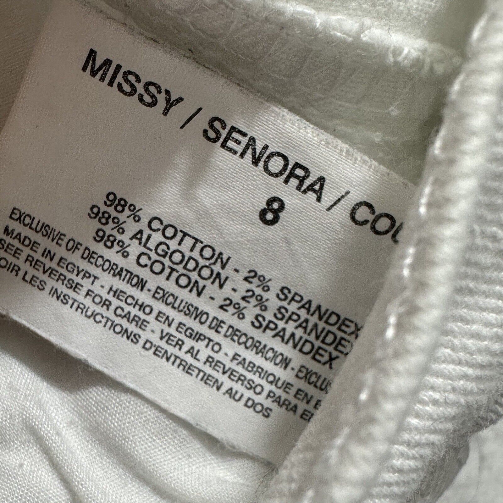 Gloria Vanderbilt Gloria Vanderbilt 8 Amanda Capri Missy White Straight Jeans Size 30" / US 8 / IT 44 - 5 Thumbnail