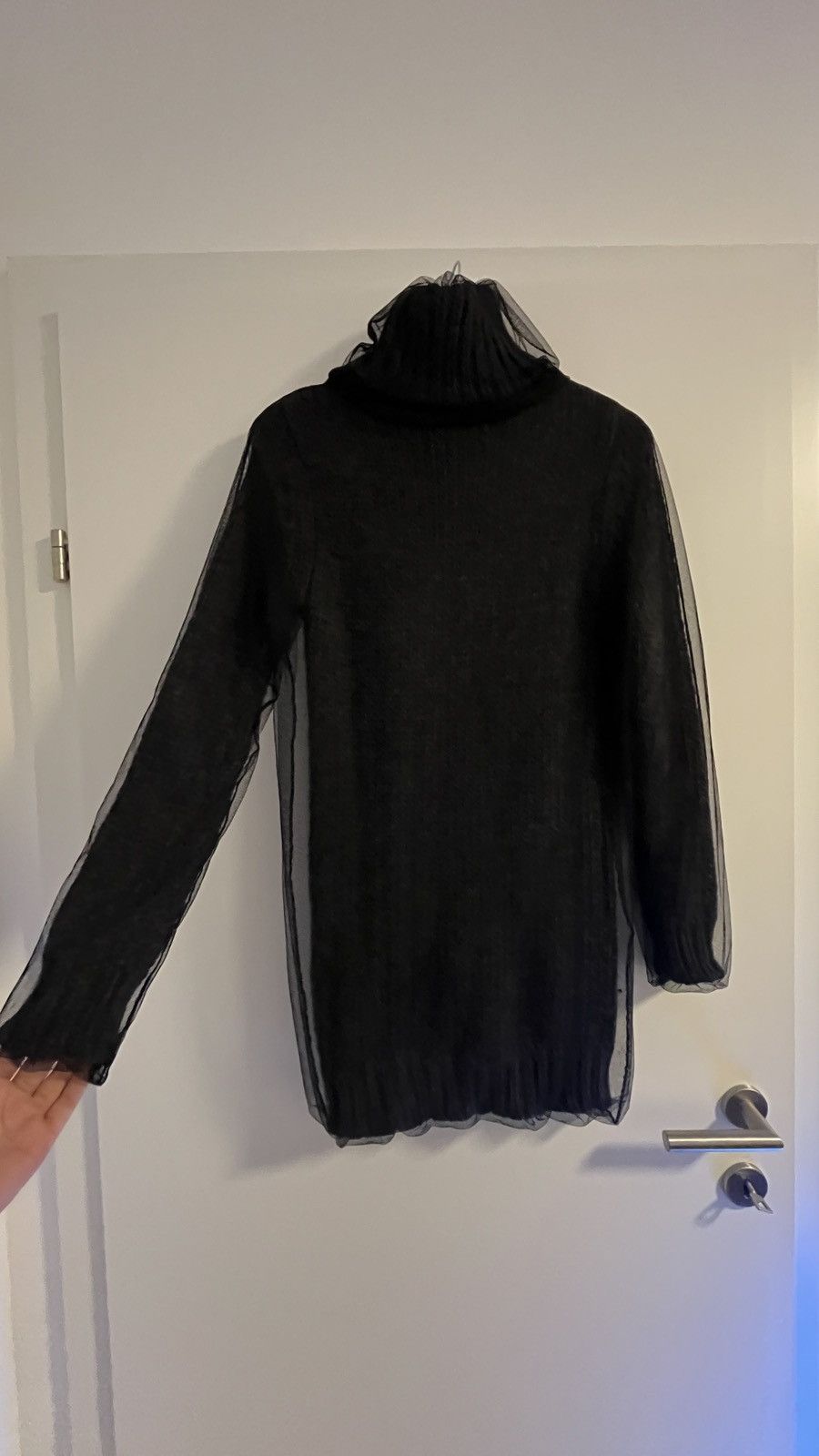 Dolce & Gabbana rare D&G grey Sweather covered in black tull Size S / US 4 / IT 40 - 1 Thumbnail