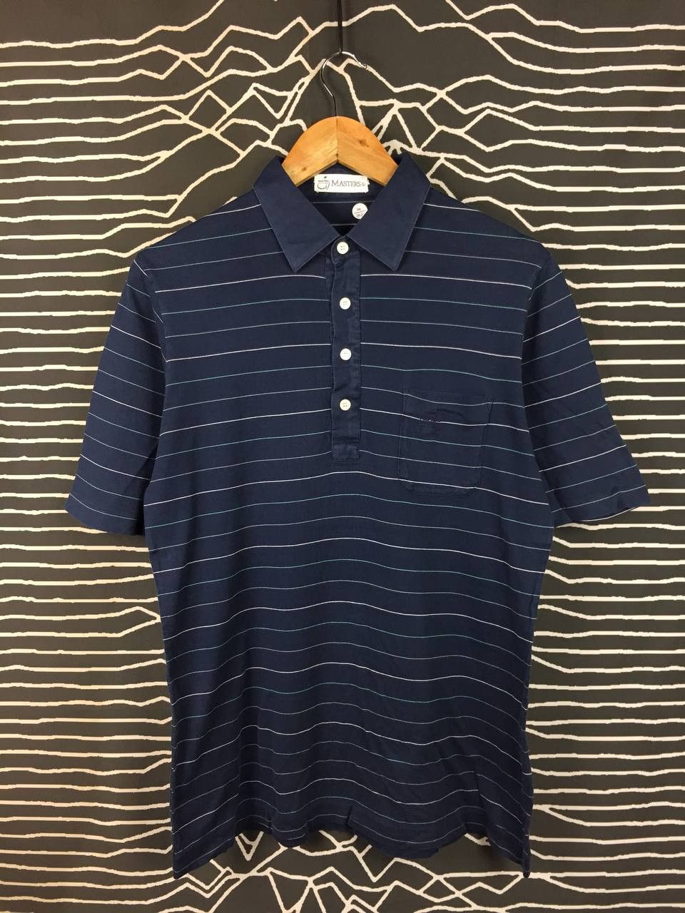 The Masters Vtg Masters Golf Retro Sportswear Striped Pocket Polo Shirt Size US M / EU 48-50 / 2 - 1 Thumbnail
