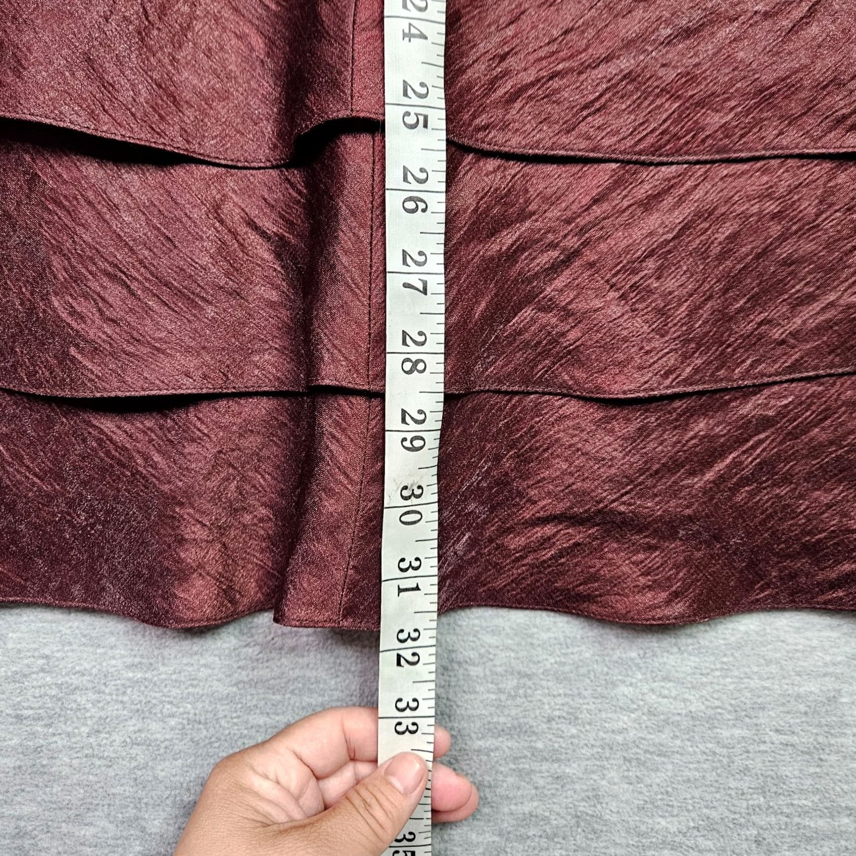 Adrianna Papell Adrianna Papell Dress Sz 6 Burgundy Tiered Ruffle Cocktail Formal Sleeveless Size M / US 6-8 / IT 42-44 - 7 Thumbnail