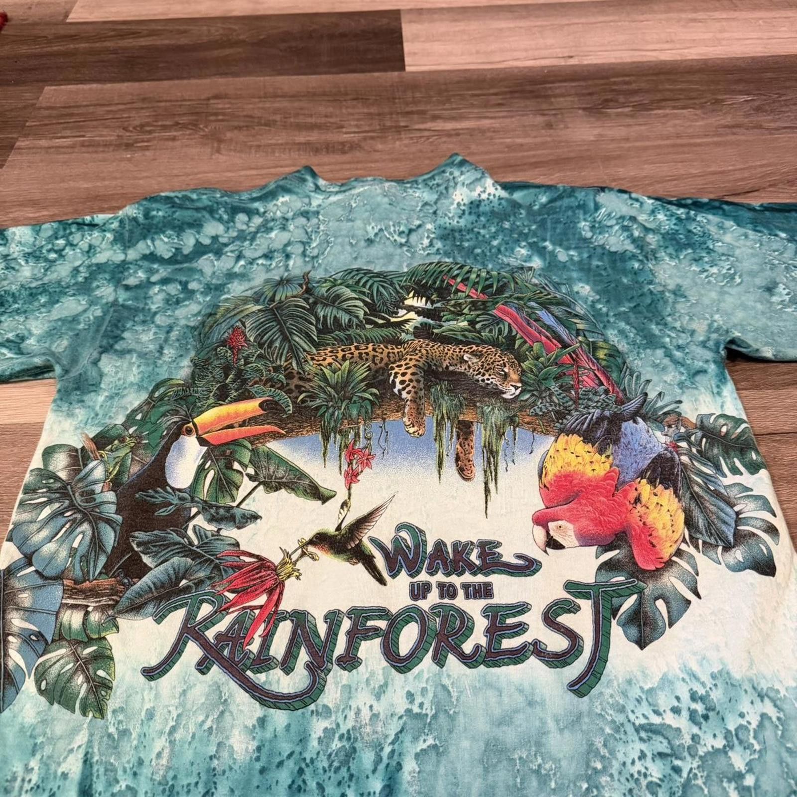 Other vintage wake up to the rainforest all over print t shirt L Size US L / EU 52-54 / 3 - 7 Thumbnail