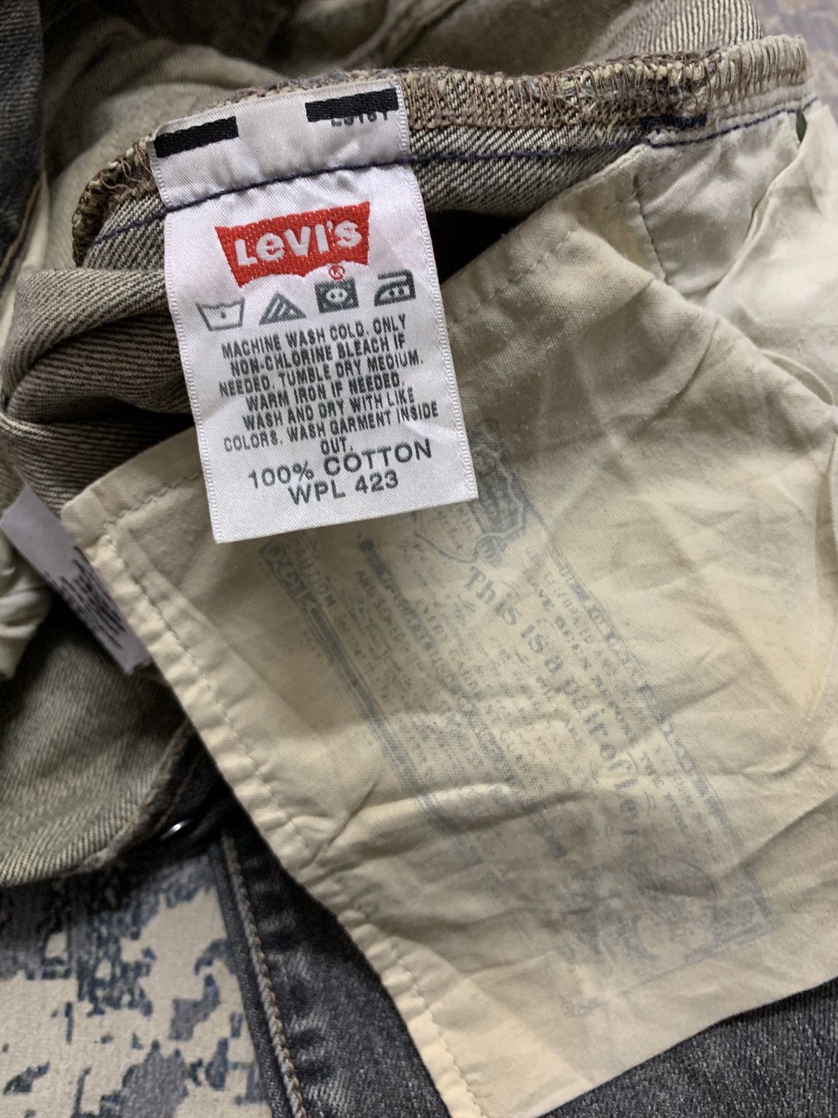 Levi's Vintage Levis 501 Mud Washed Repaired Denim W31 Size US 31 - 14 Thumbnail