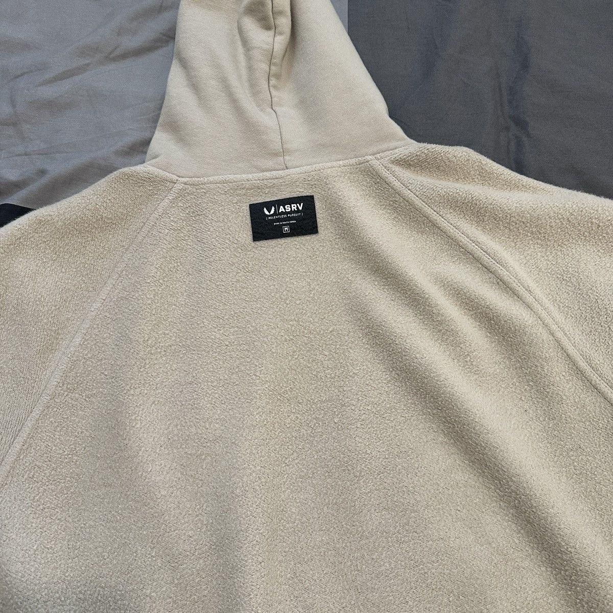 ASRV ASRV 0234. Reverse Knit Hoodie V2 - Sand Smoke Size US M / EU 48-50 / 2 - 4 Thumbnail