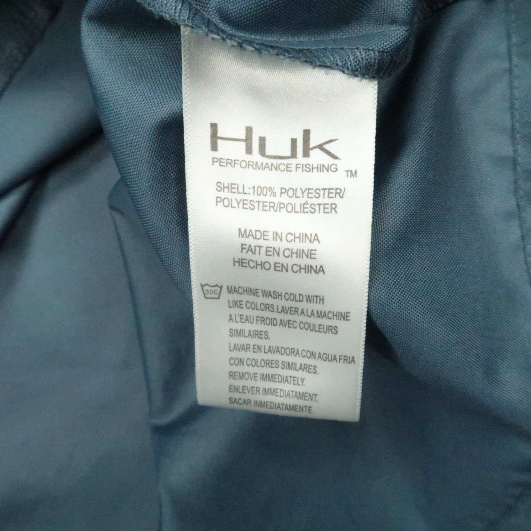 Vintage Huk Jacket Mens XL Blue Full Zip Hooded Windbreaker Pockets Size US XL / EU 56 / 4 - 7 Thumbnail