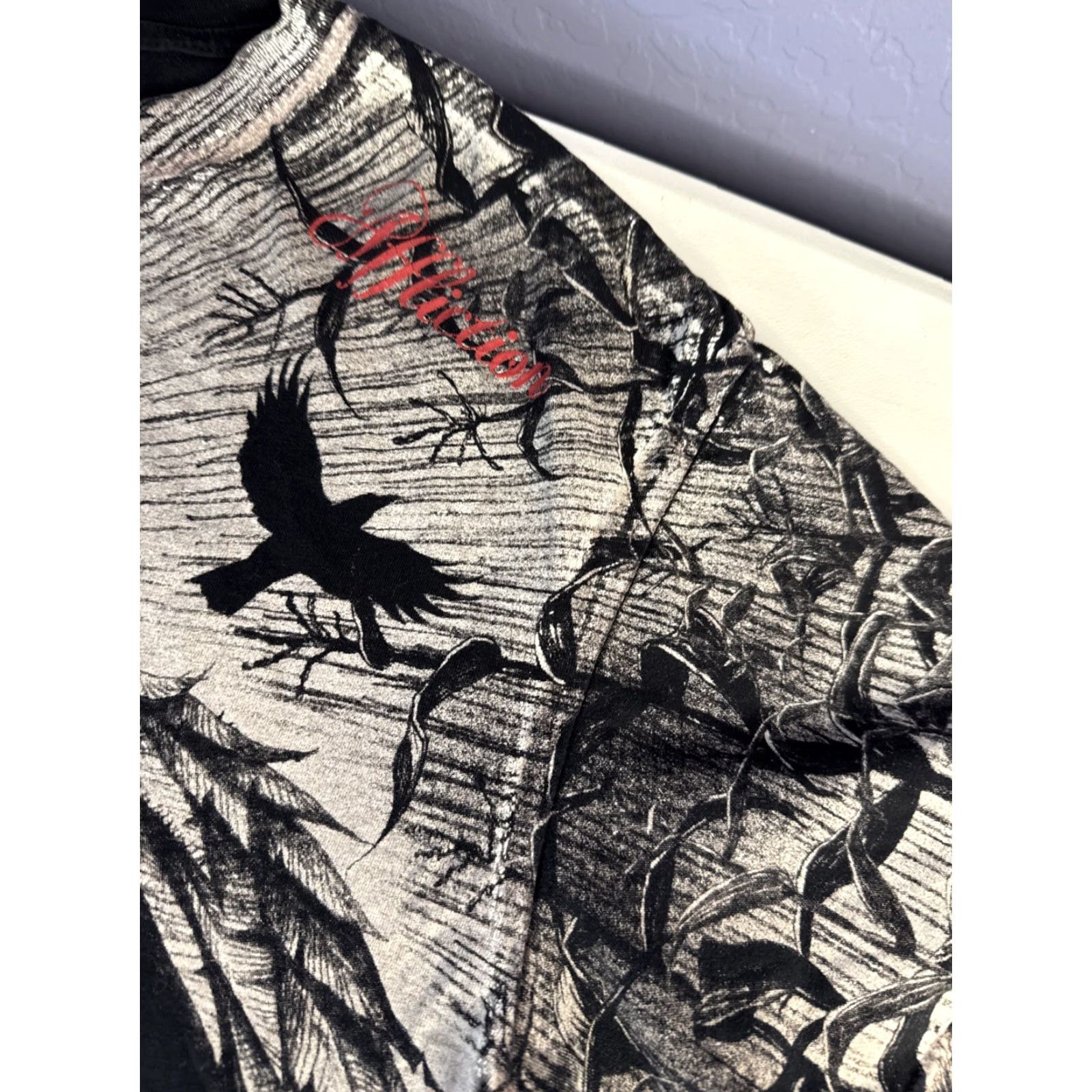 Affliction Affliction T-Shirt Grim Reaper Made In USA All Over Print XL Men Multicolor Y2K Size US XL / EU 56 / 4 - 4 Thumbnail