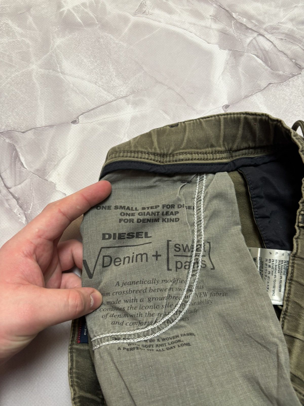 Diesel Diesel Krooley-Ne Jogg Jeans Sweatpants Khaki Green Mens 30 Size US 30 / EU 46 - 15 Thumbnail