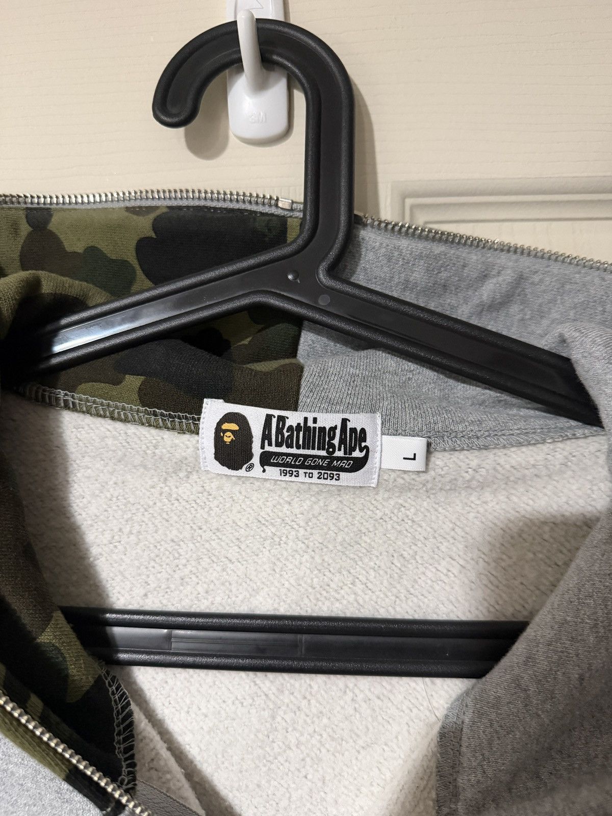 Bape Bape Half Camo Shark Full Zip Hoodie Size US L / EU 52-54 / 3 - 4 Thumbnail