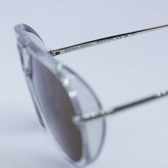Bottega Veneta Bottega Veneta BV1273S 009 Sunglasses Grey Geometric Frame Size ONE SIZE - 6 Thumbnail
