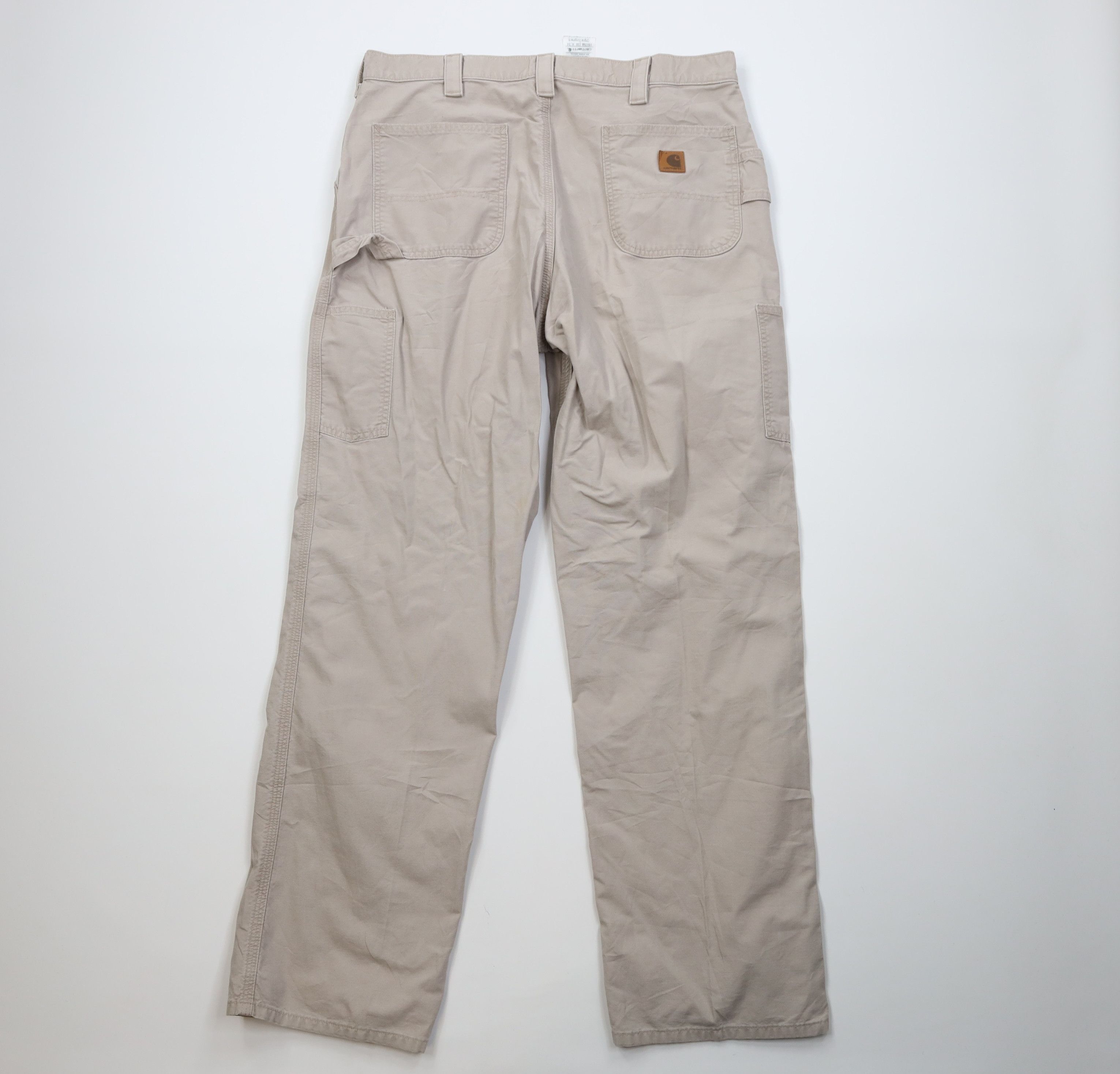 Carhartt Vintage Y2K Carhartt Wide Leg Dungaree Pants Tan Khaki Size US 38 / EU 54 - 10 Thumbnail