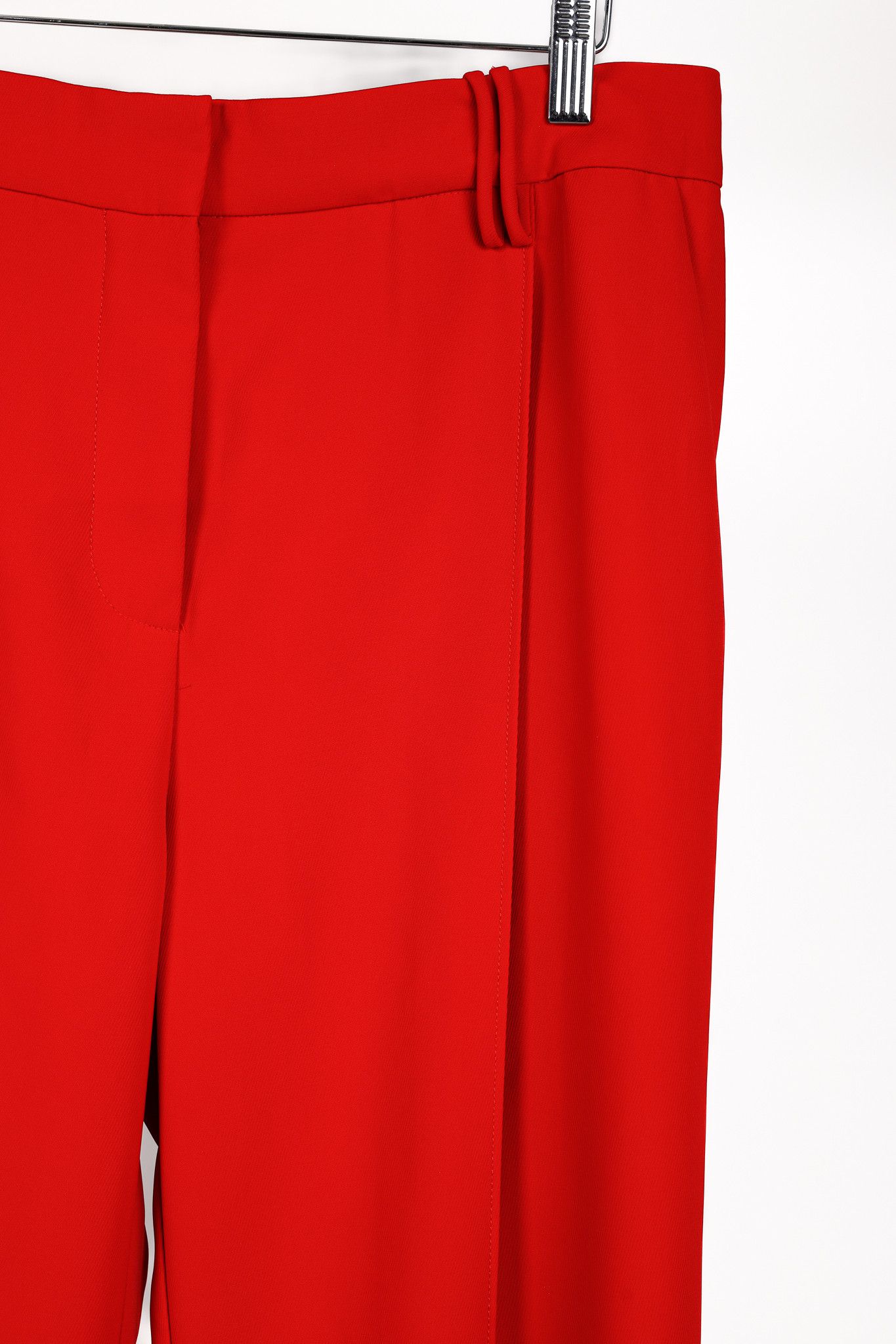 Ganni Ganni Barbados Cherry Red Twill Suiting Trousers Size 32" / US 10 / IT 46 - 4 Thumbnail