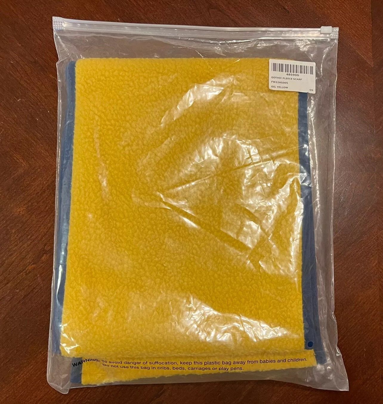 Aime Leon Dore Aime Leon Dore ALD Gothic Fleece Scarf Oil Yellow 66” x 10” Size ONE SIZE - 9 Thumbnail