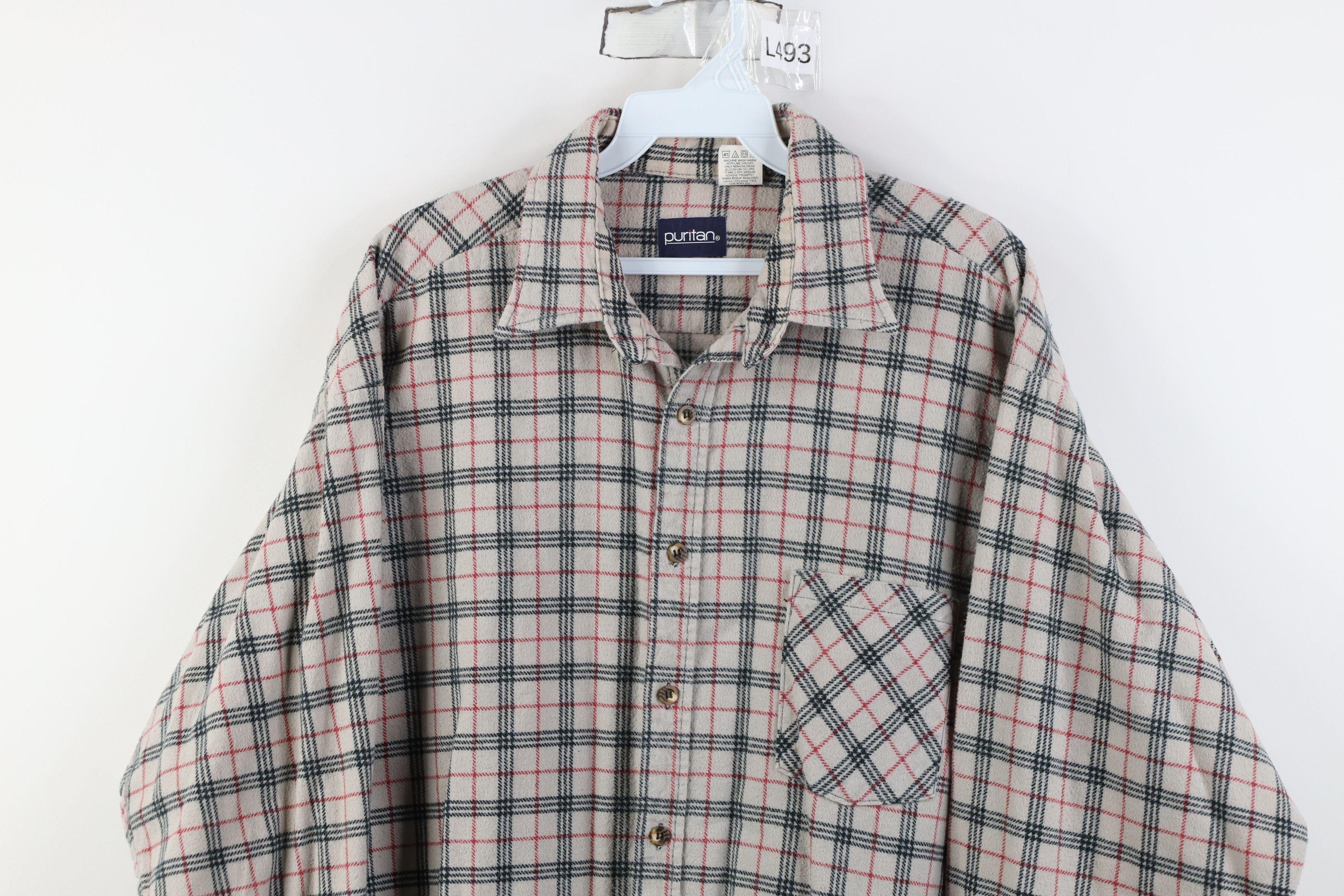 Vintage Vintage 90s Streetwear Collared Button Shirt Plaid Cotton Size US XL / EU 56 / 4 - 2 Thumbnail