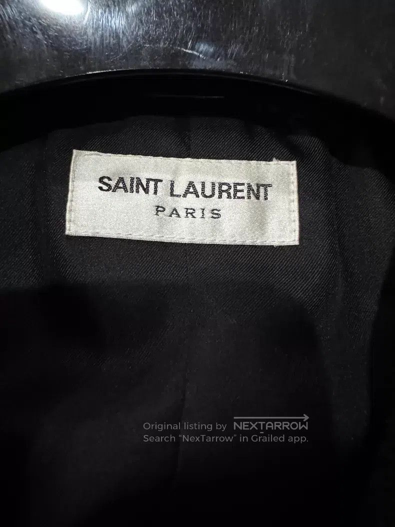 Saint Laurent Paris Saint Laurent Paris Black and Gold Cashmere Men's Overcoat Size US M / EU 48-50 / 2 - 9 Thumbnail