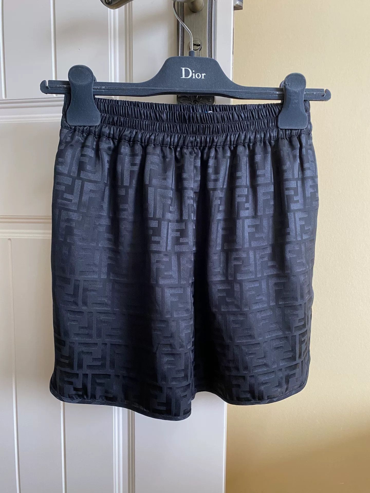 Fendi Fendi Double F Logo Silk Shorts Size US 34 / EU 50 - 1 Thumbnail