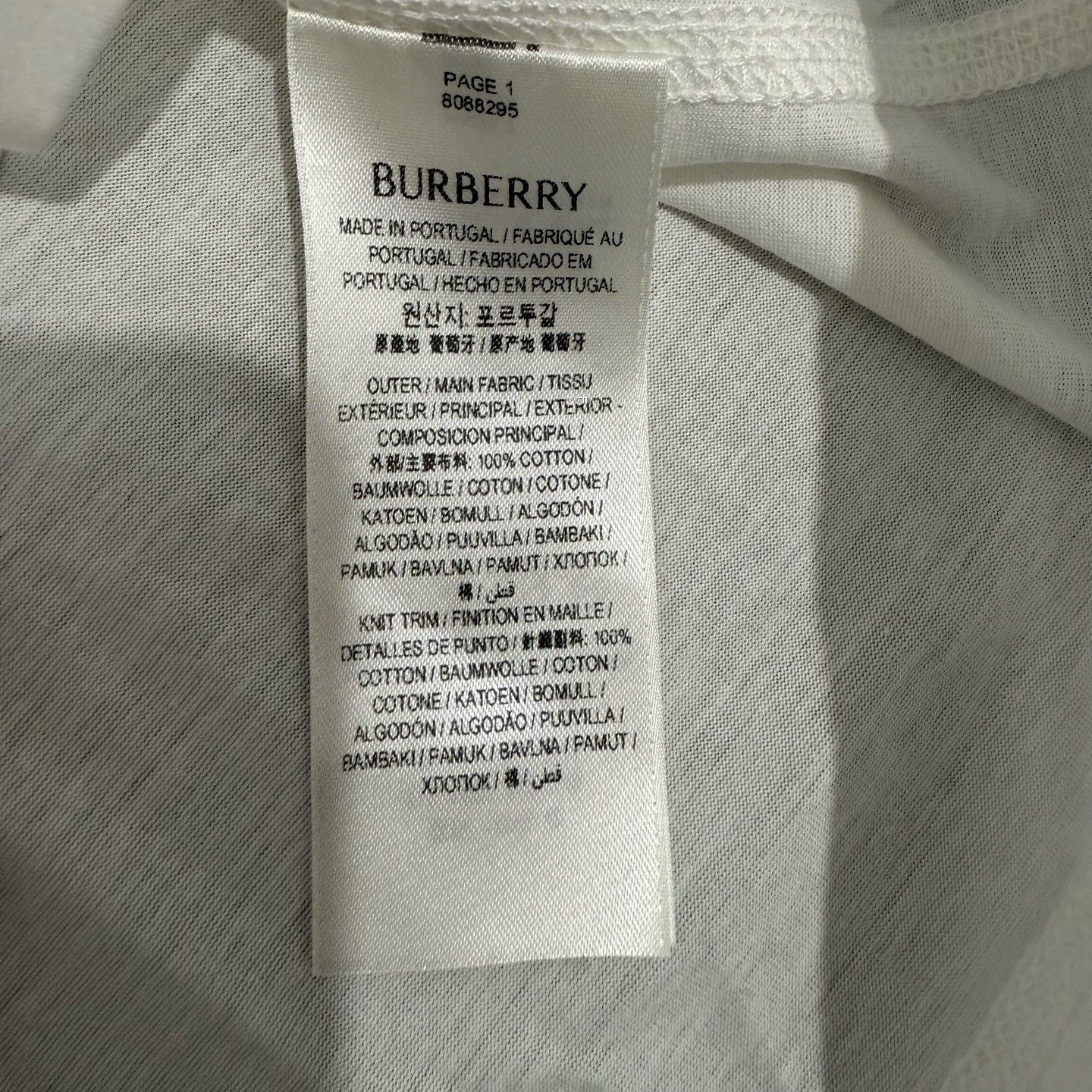 Burberry Burberry White Knight Logo Short Sleeve Size US L / EU 52-54 / 3 - 4 Thumbnail